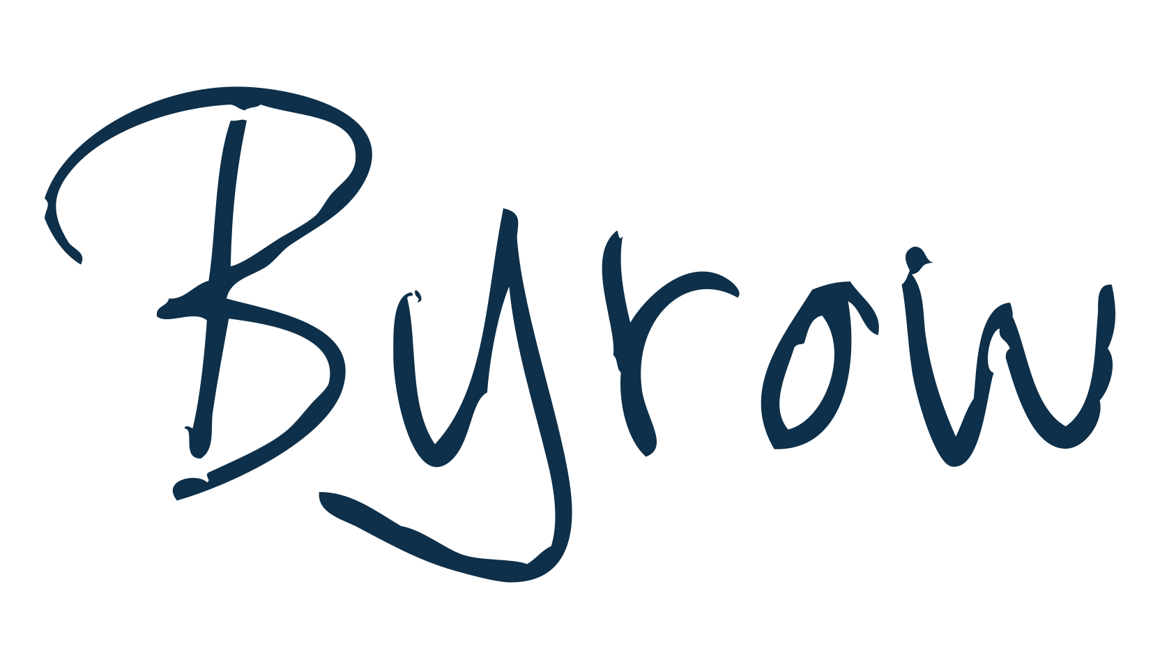Byrow, script handwritten fancy decorative calligraphy font preview