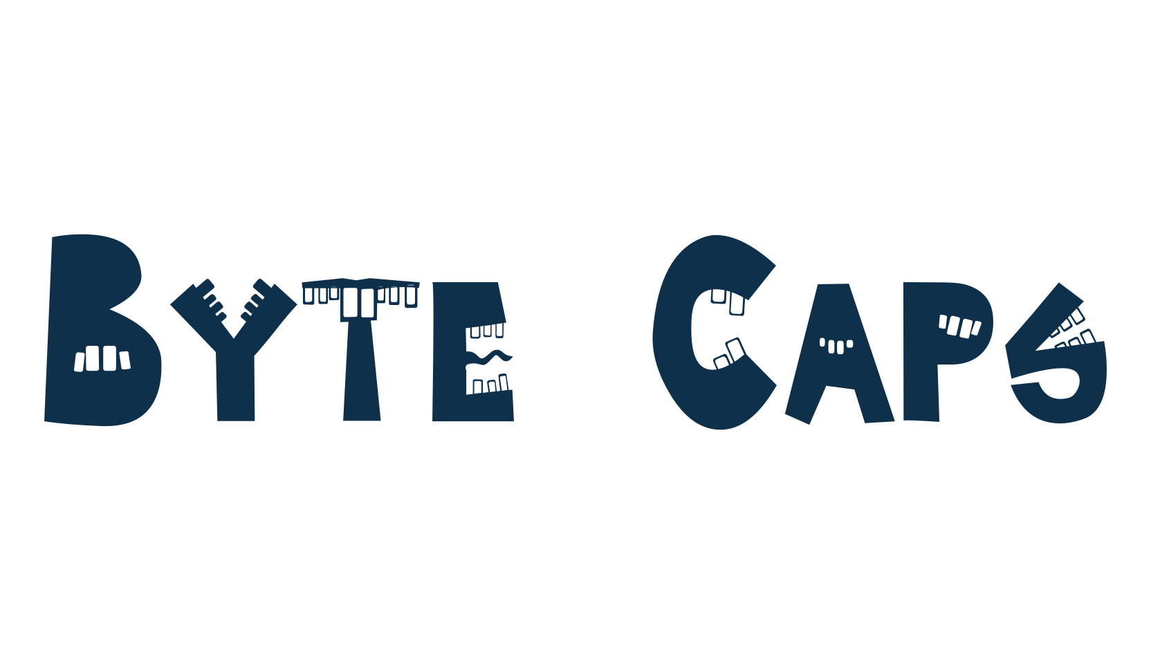 Byte Caps, fancy cartoon decorative font preview