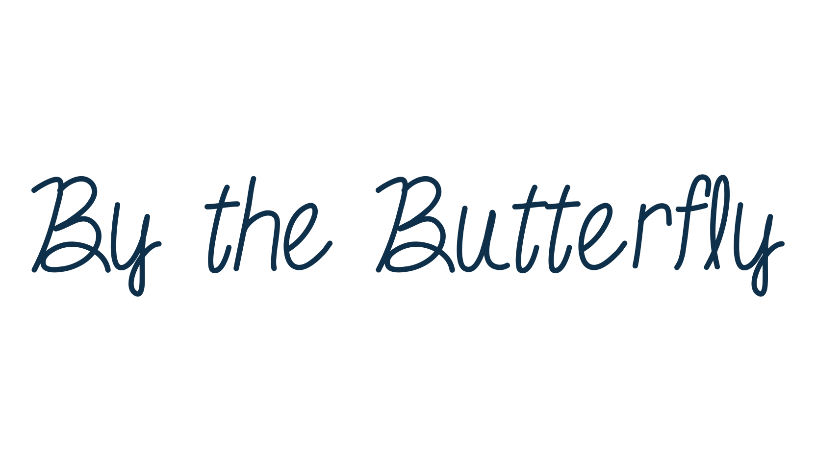 By the Butterfly, handwriting font preview