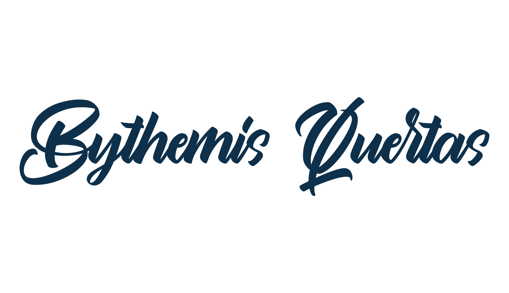 Bythemis Quertas, brush font preview
