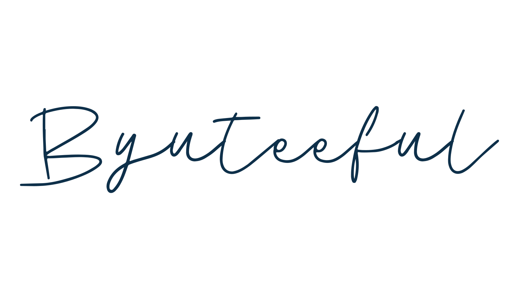 Byuteeful, handwriting font preview