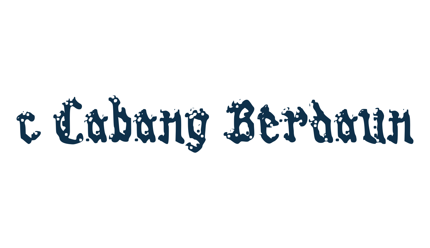 c Cabang Berdaun, fancy various gothic font preview