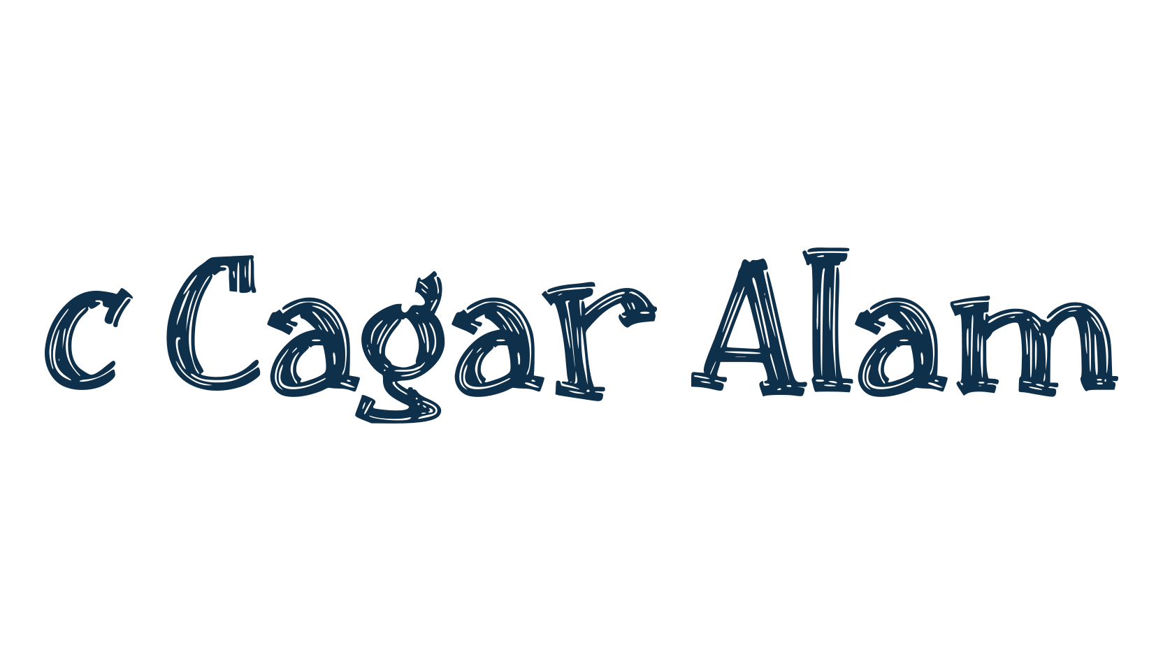 c Cagar Alam, script brush fancy decorative calligraphy font preview