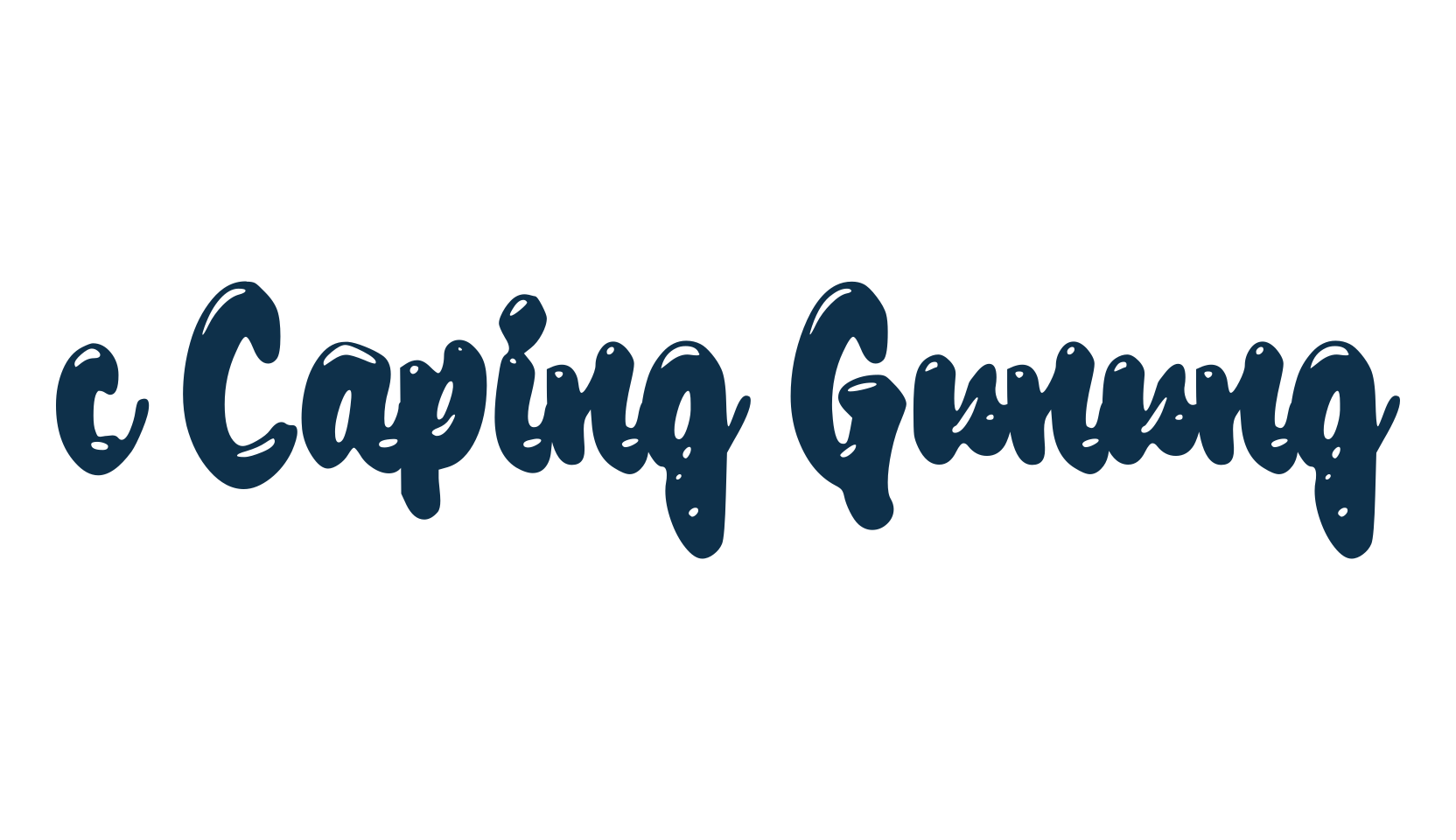 c Caping Gunung, fancy decorative font preview