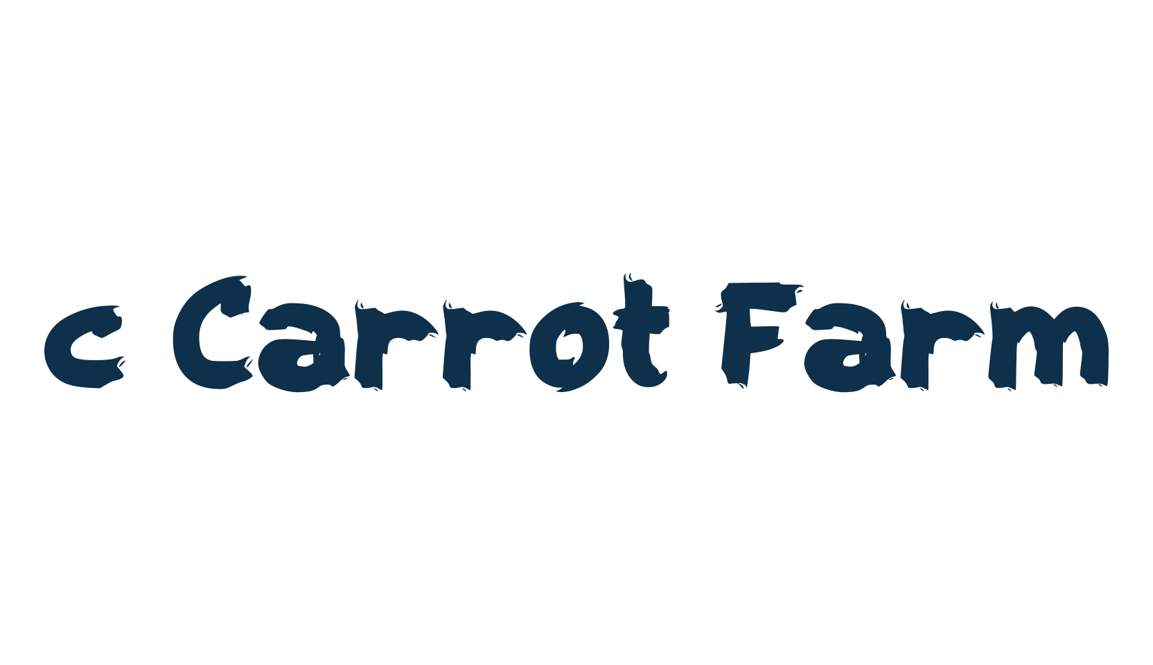 c Carrot Farm, trash font preview