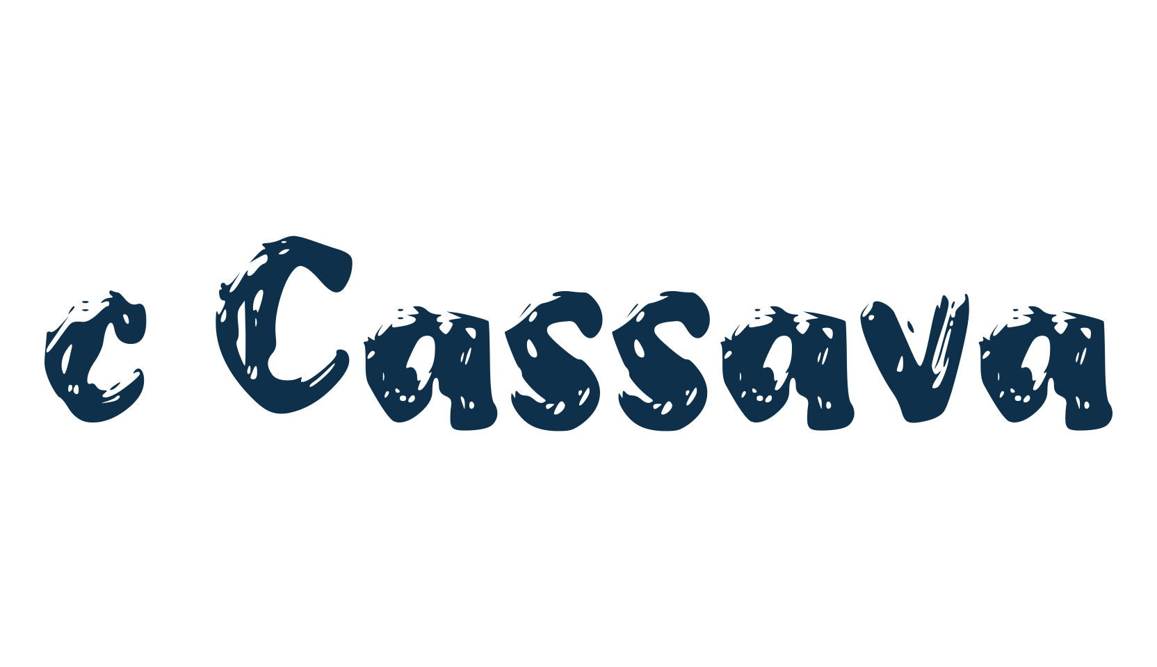 c Cassava, fancy destroy decorative font preview