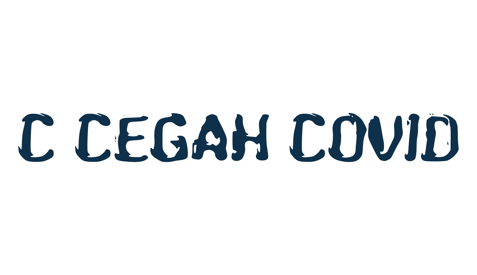 c Cegah Covid, fancy eroded decorative font preview