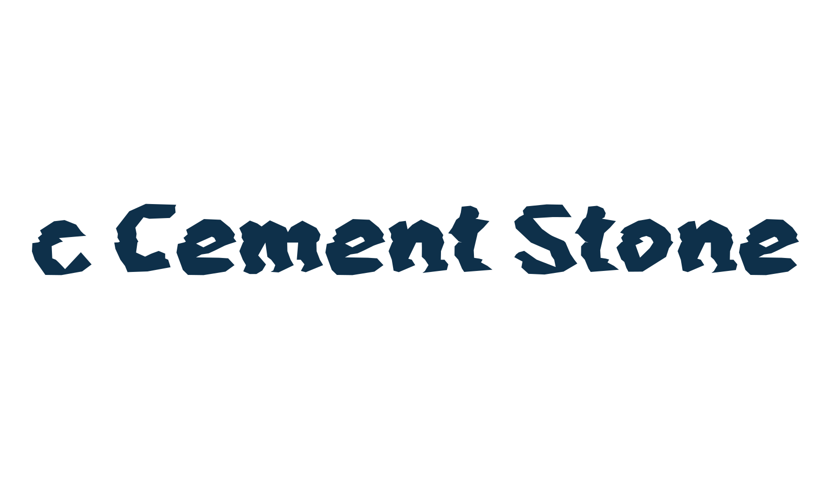 c Cement Stone, fancy distorted decorative font preview