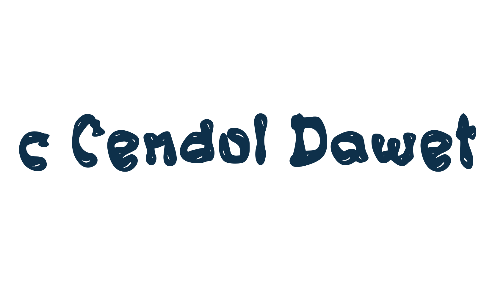 c Cendol Dawet, various font preview