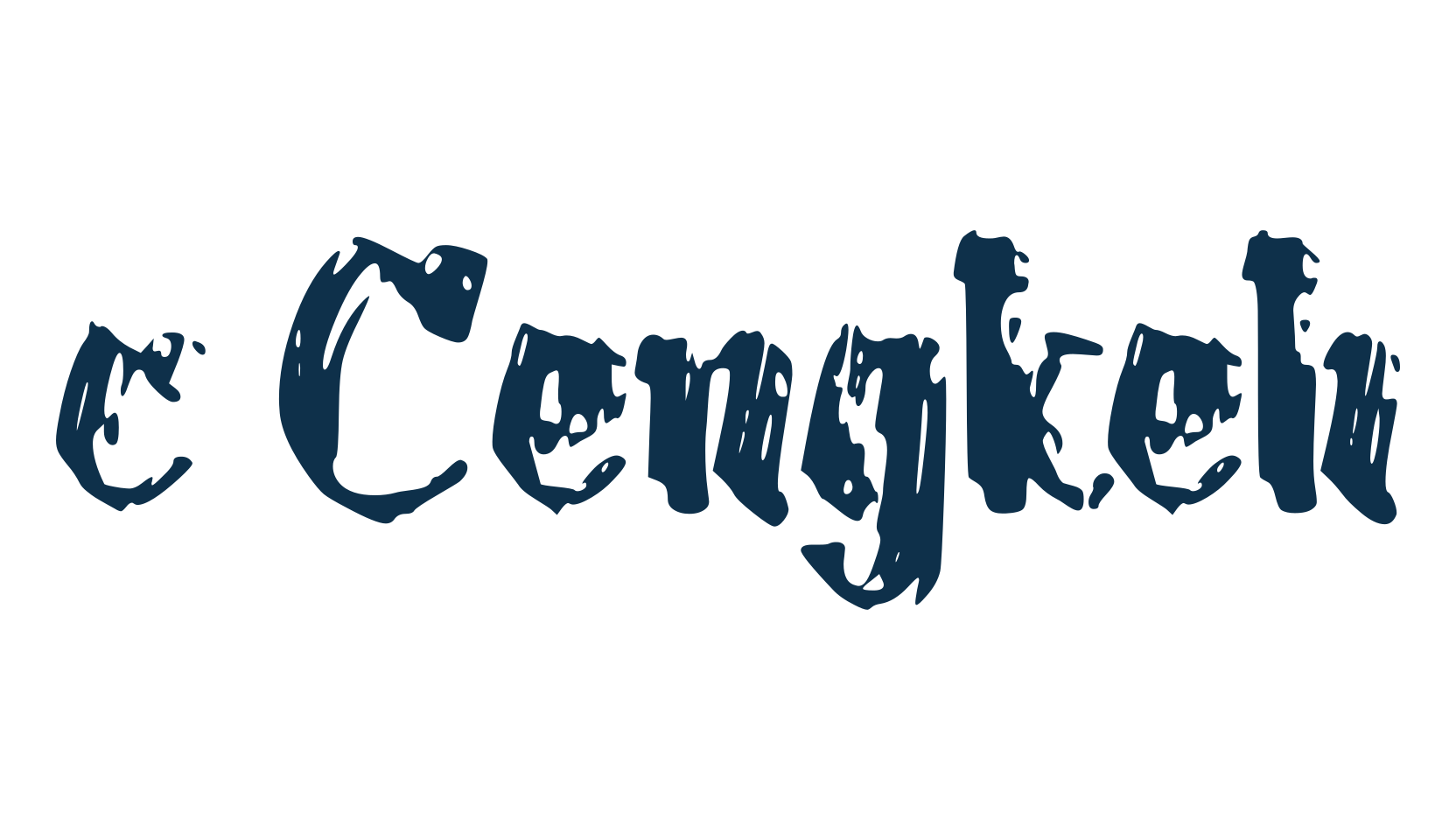 c Cengkeh, fancy eroded decorative font preview