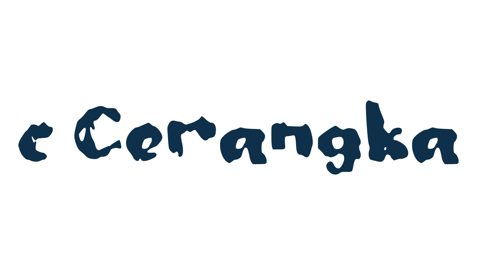 c Cerangka, fancy destroy decorative font preview