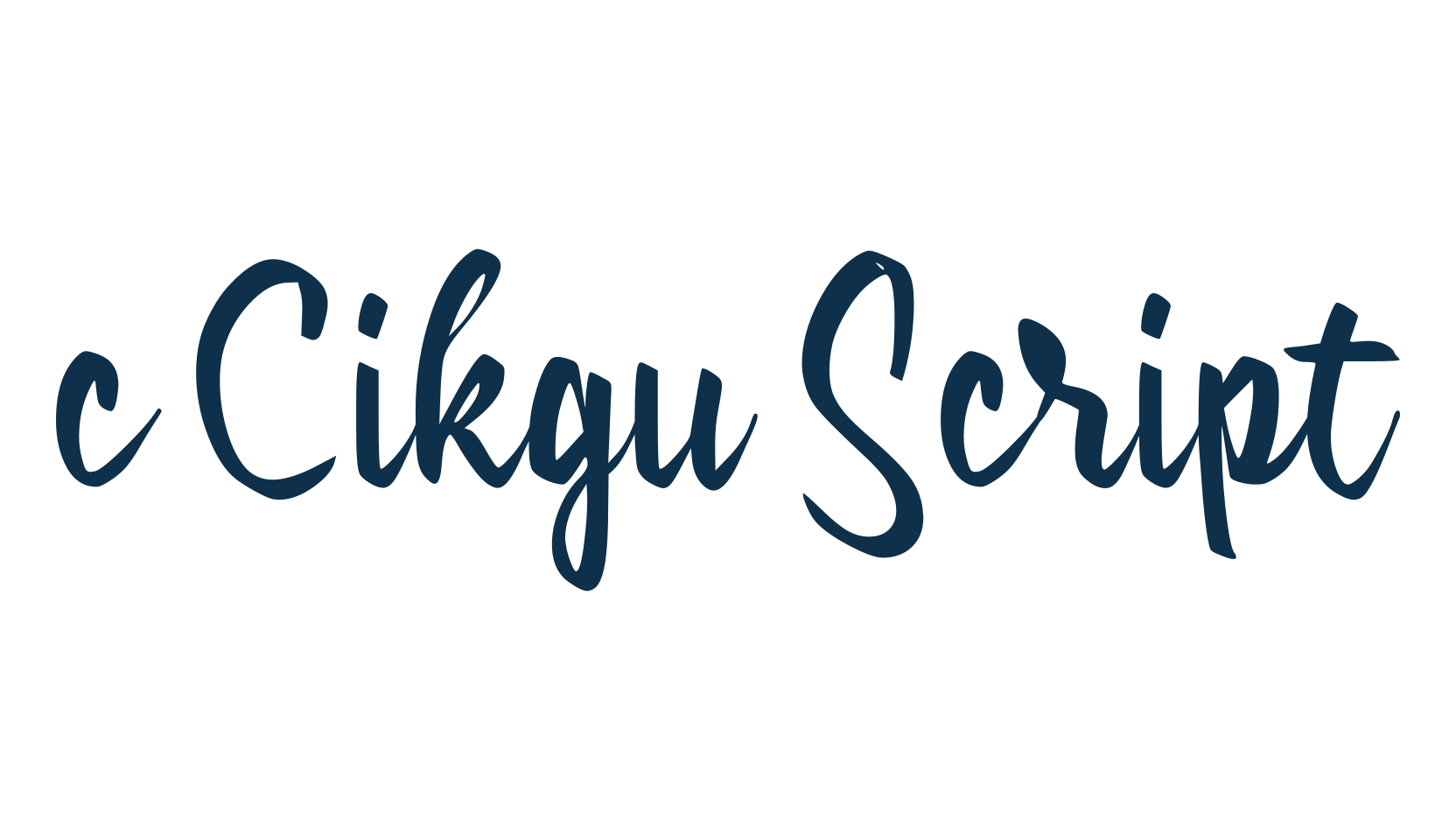c Cikgu Script, fancy decorative font preview