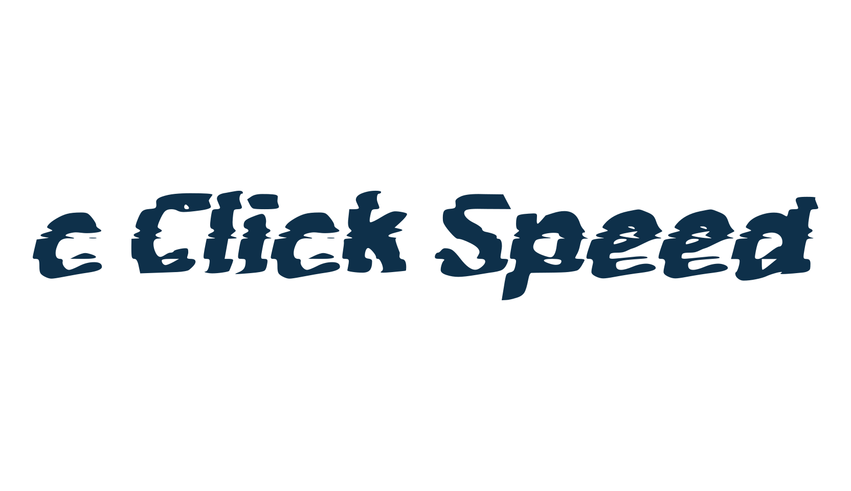 c Click Speed, fancy distorted decorative font preview