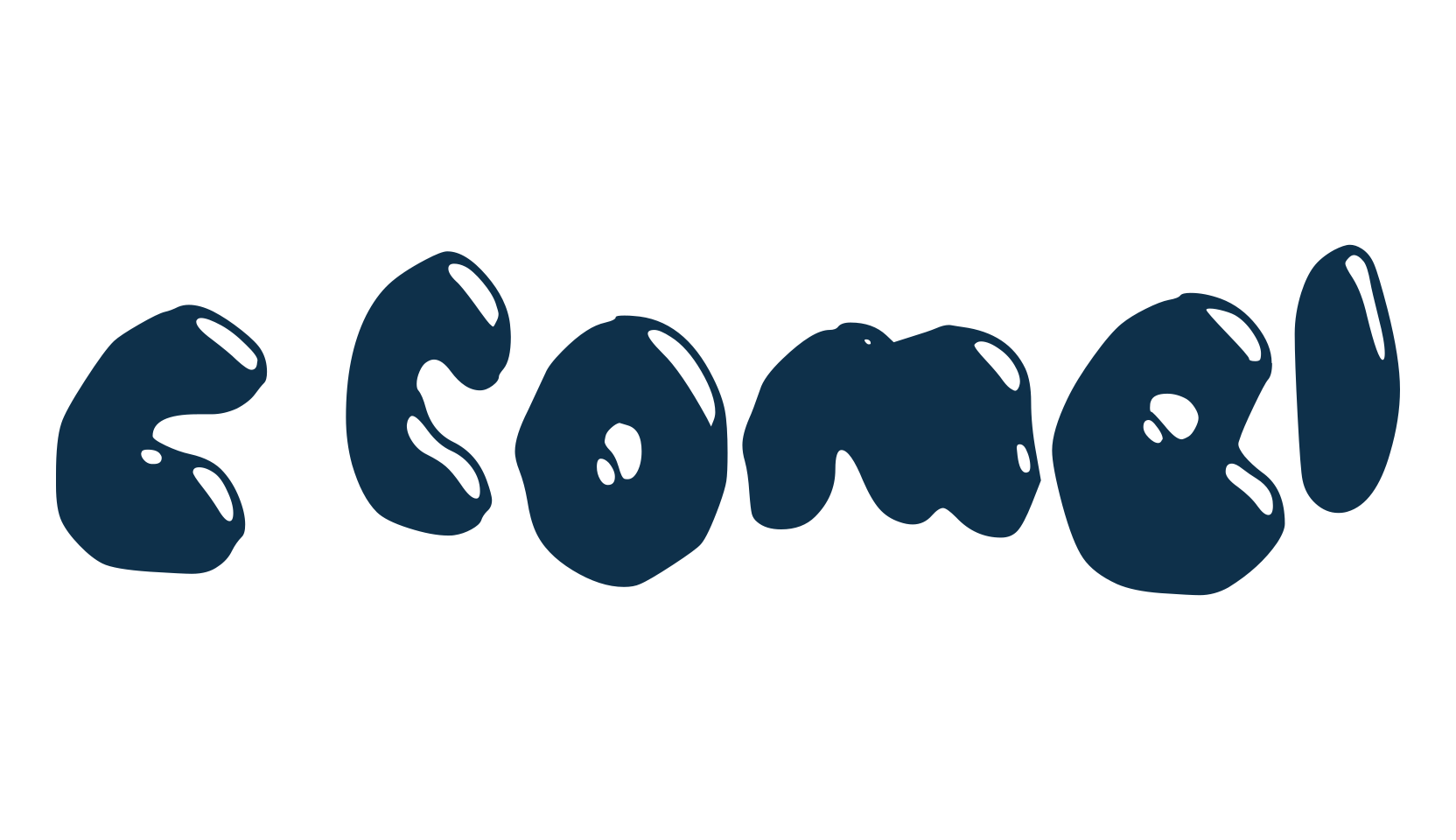 c Comel, cartoon font preview