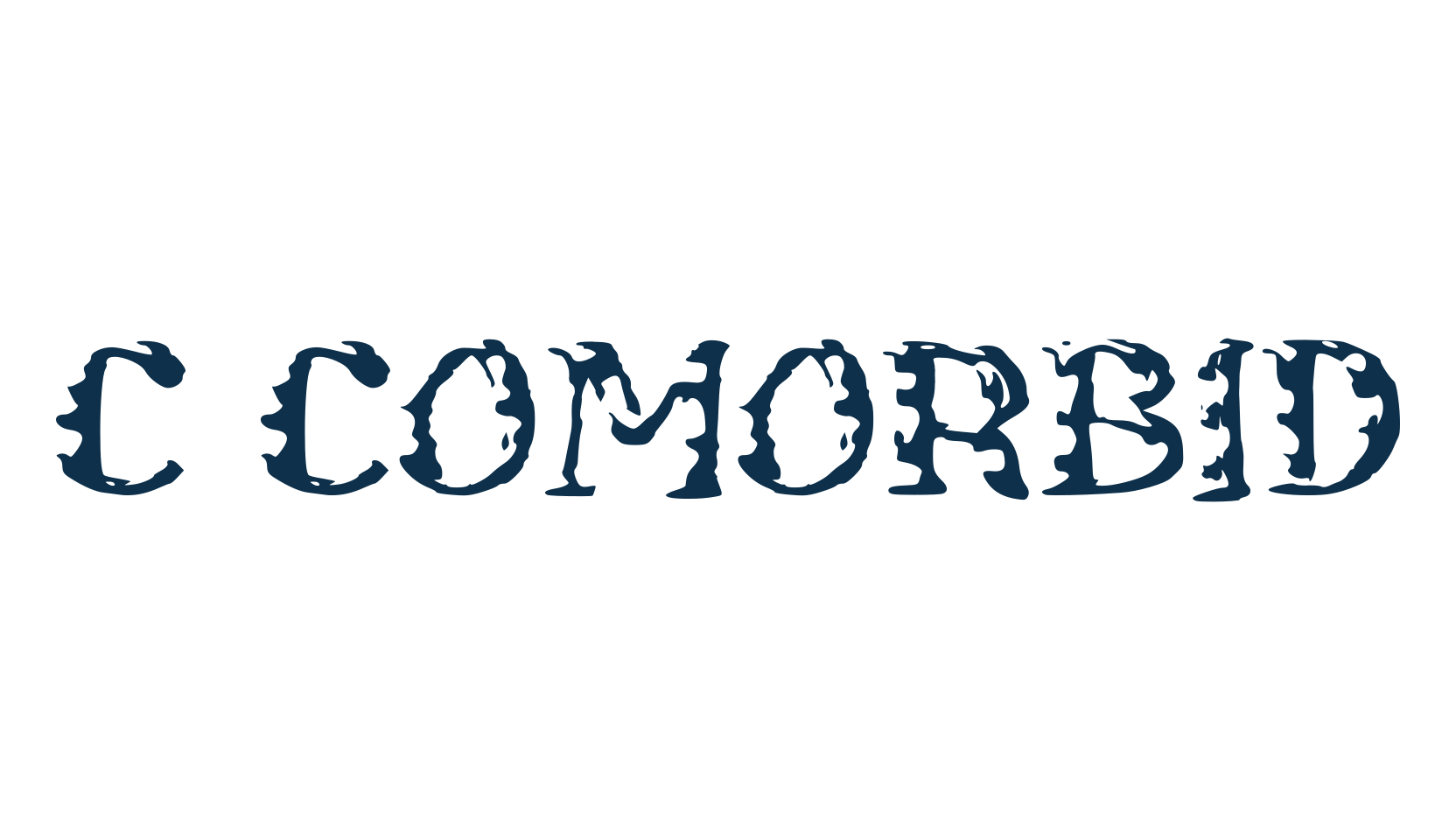 c Comorbid, fancy eroded decorative font preview