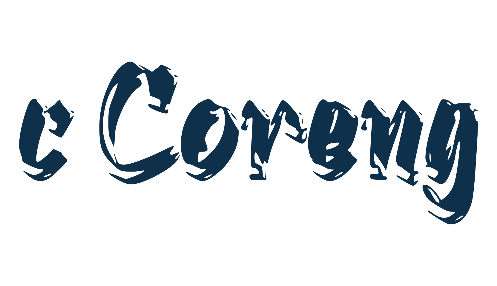 c Coreng, fancy eroded decorative font preview