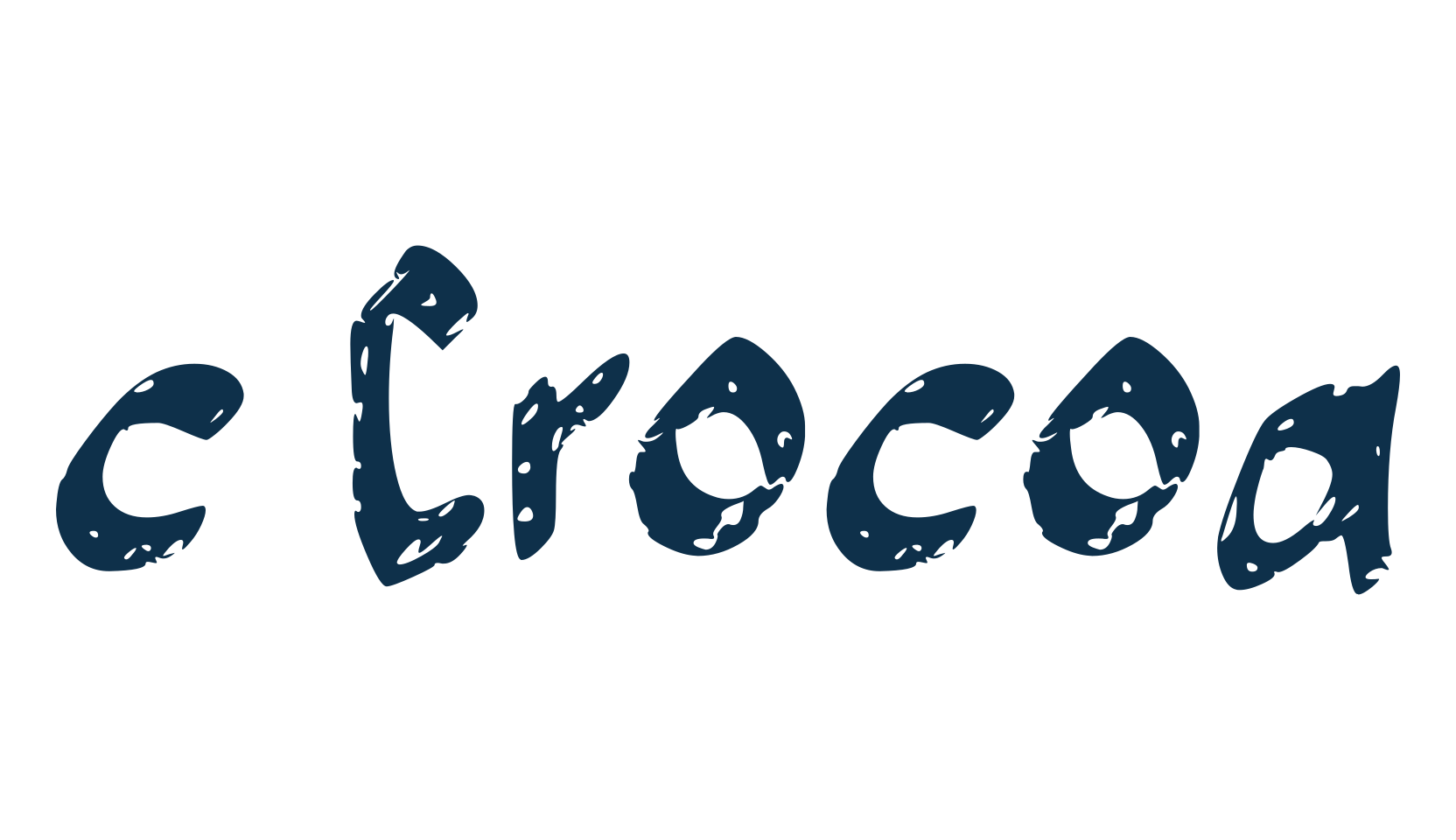 c Crocoa, eroded font preview
