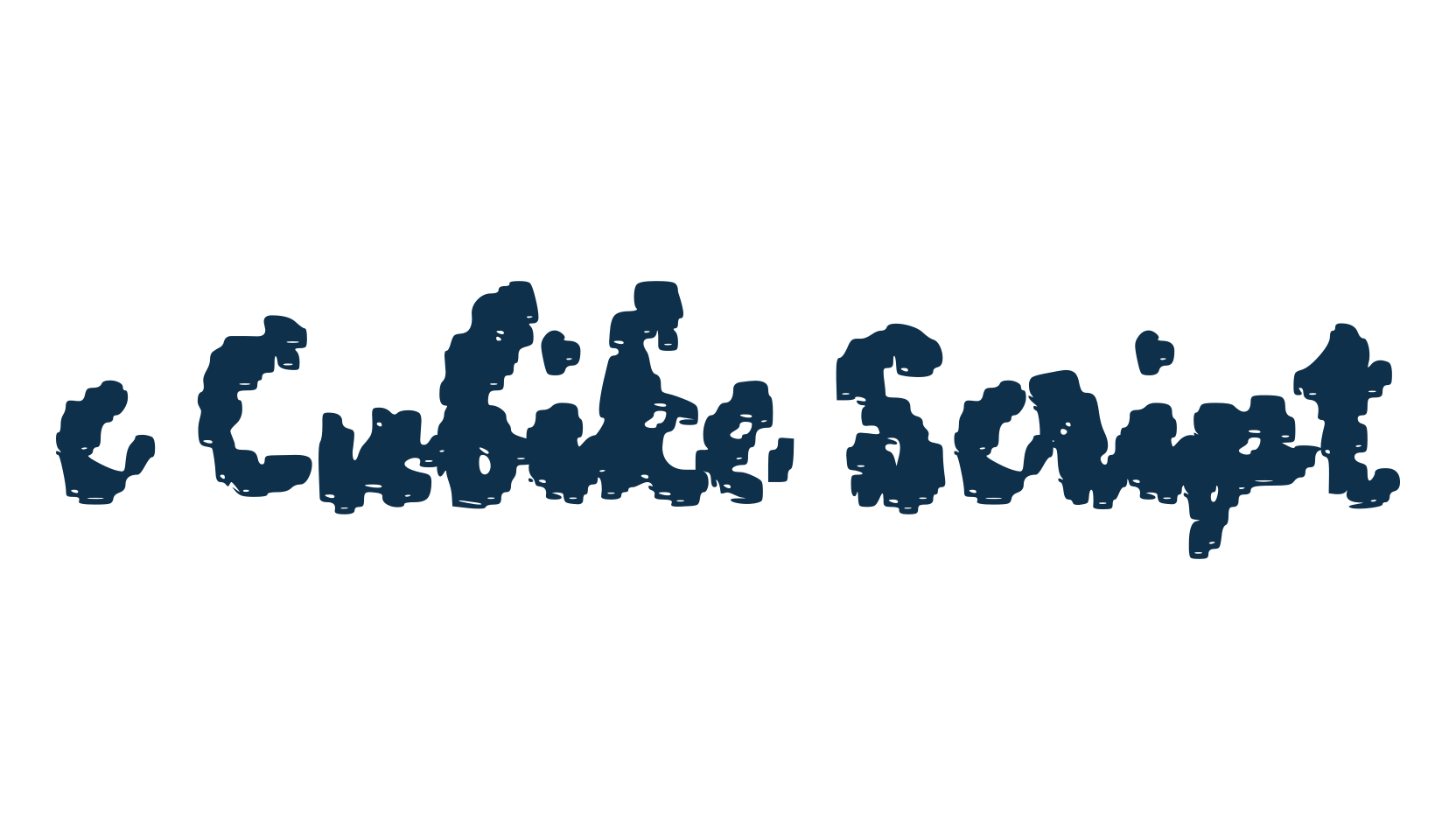 c Cubike Script, trash font preview