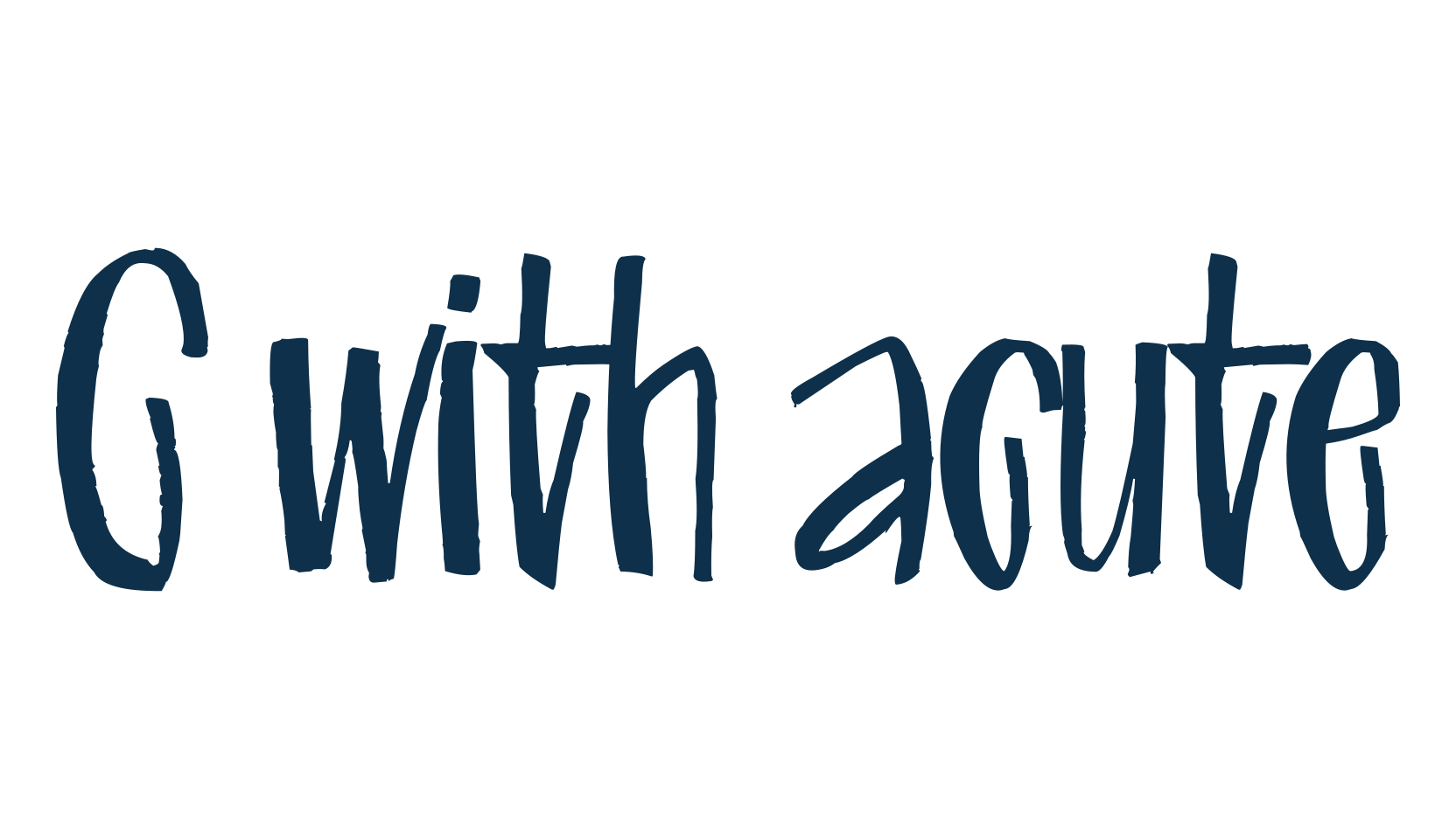 C with acute, various font preview