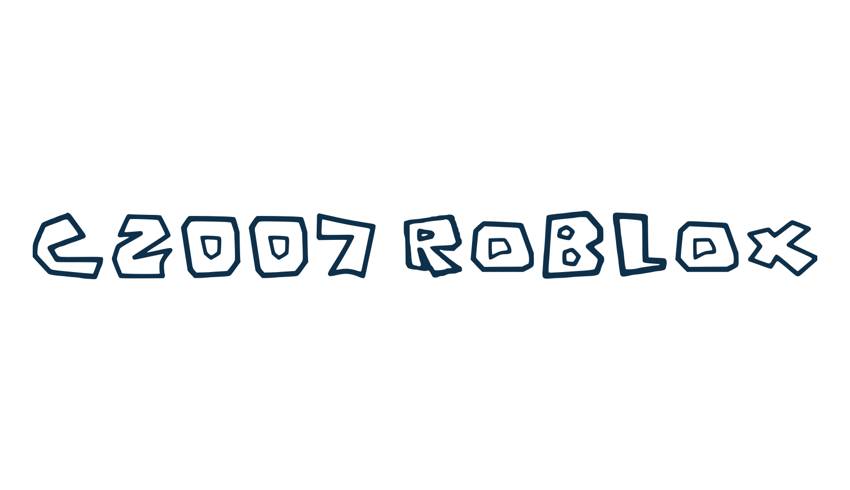 C2007 Roblox, cartoon font preview