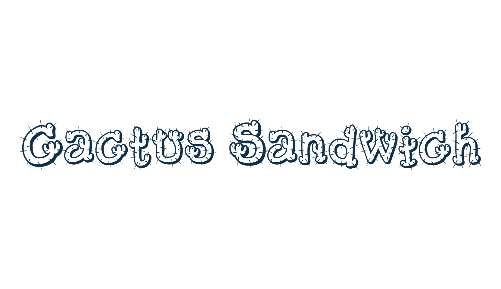 Cactus Sandwich, mexican font preview