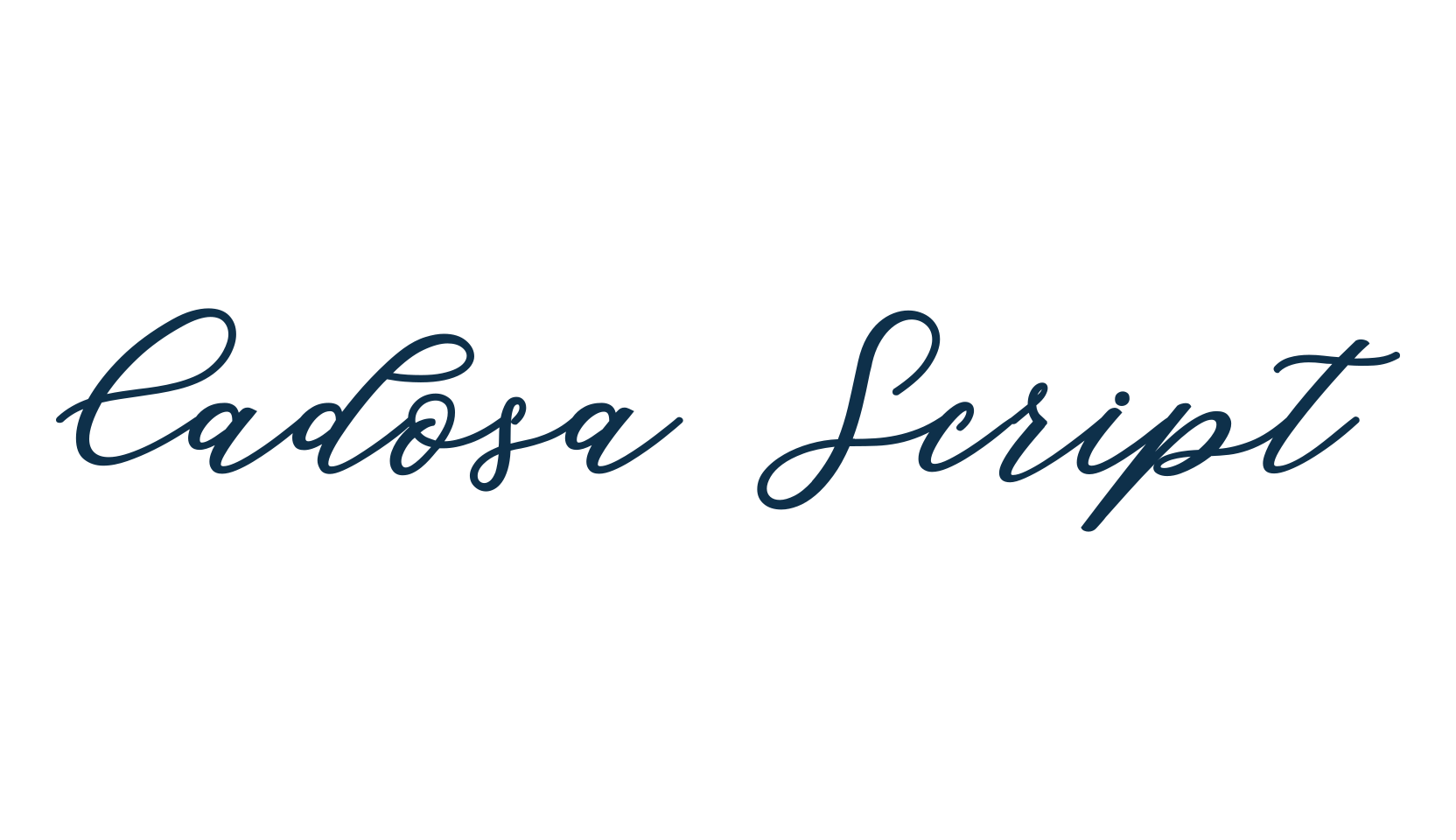 Cadosa Script, script calligraphy fancy decorative font preview