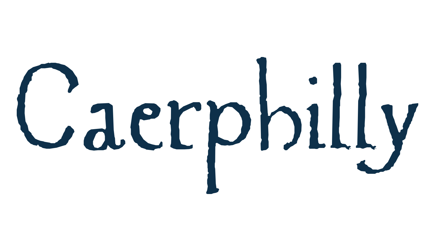 Caerphilly, fancy various gothic font preview