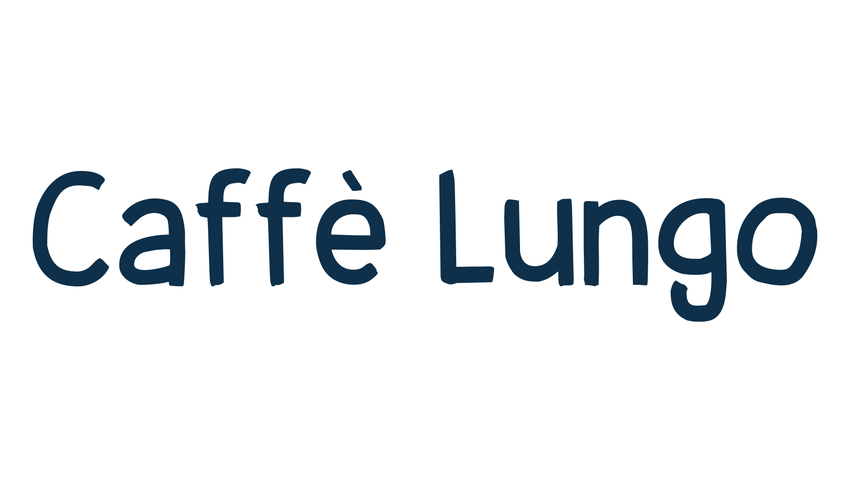 Caffè Lungo, various font preview