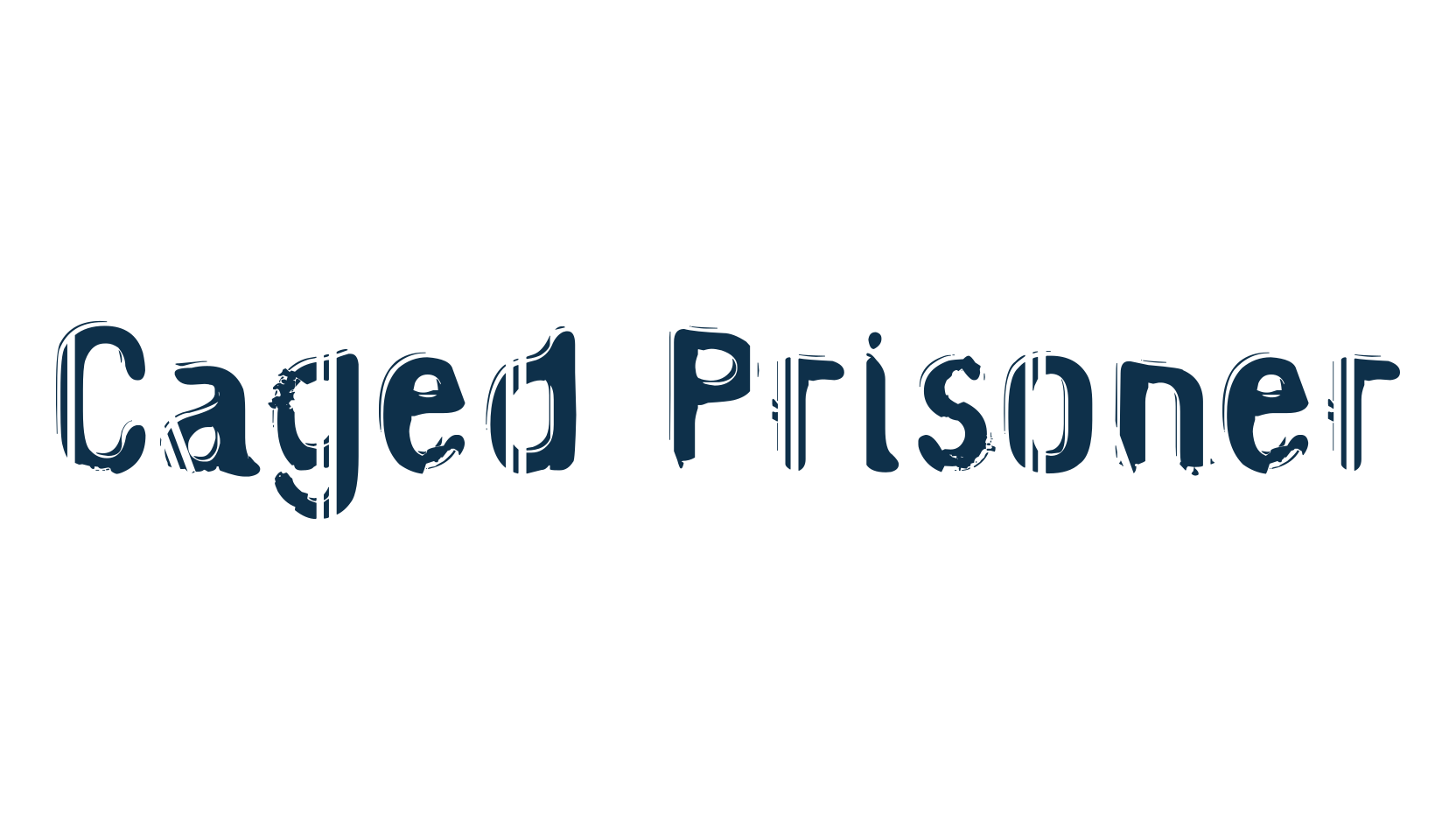 Caged Prisoner, distorted font preview