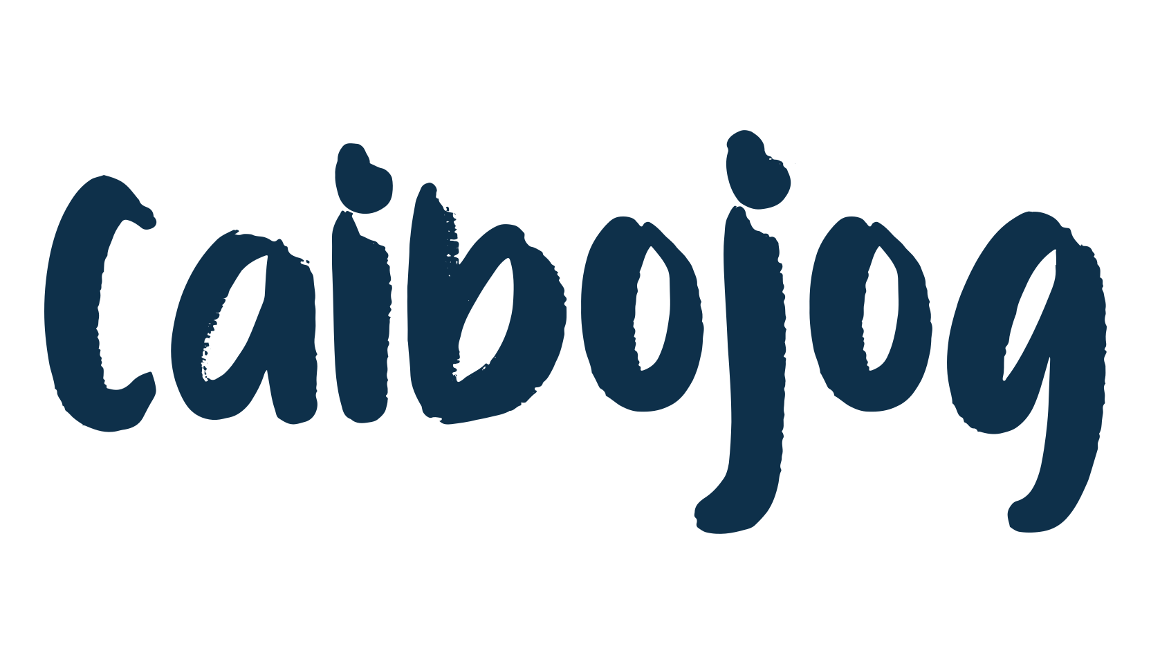 Caibojog, script brush fancy decorative calligraphy font preview