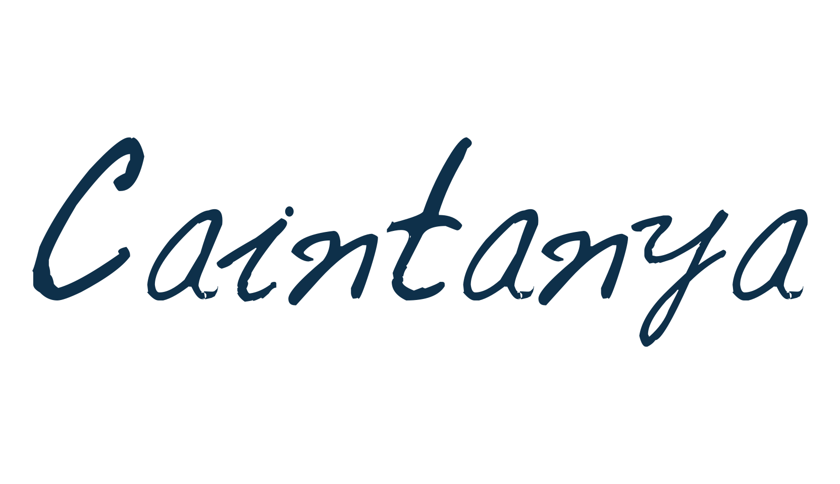 Caintanya, handwriting font preview