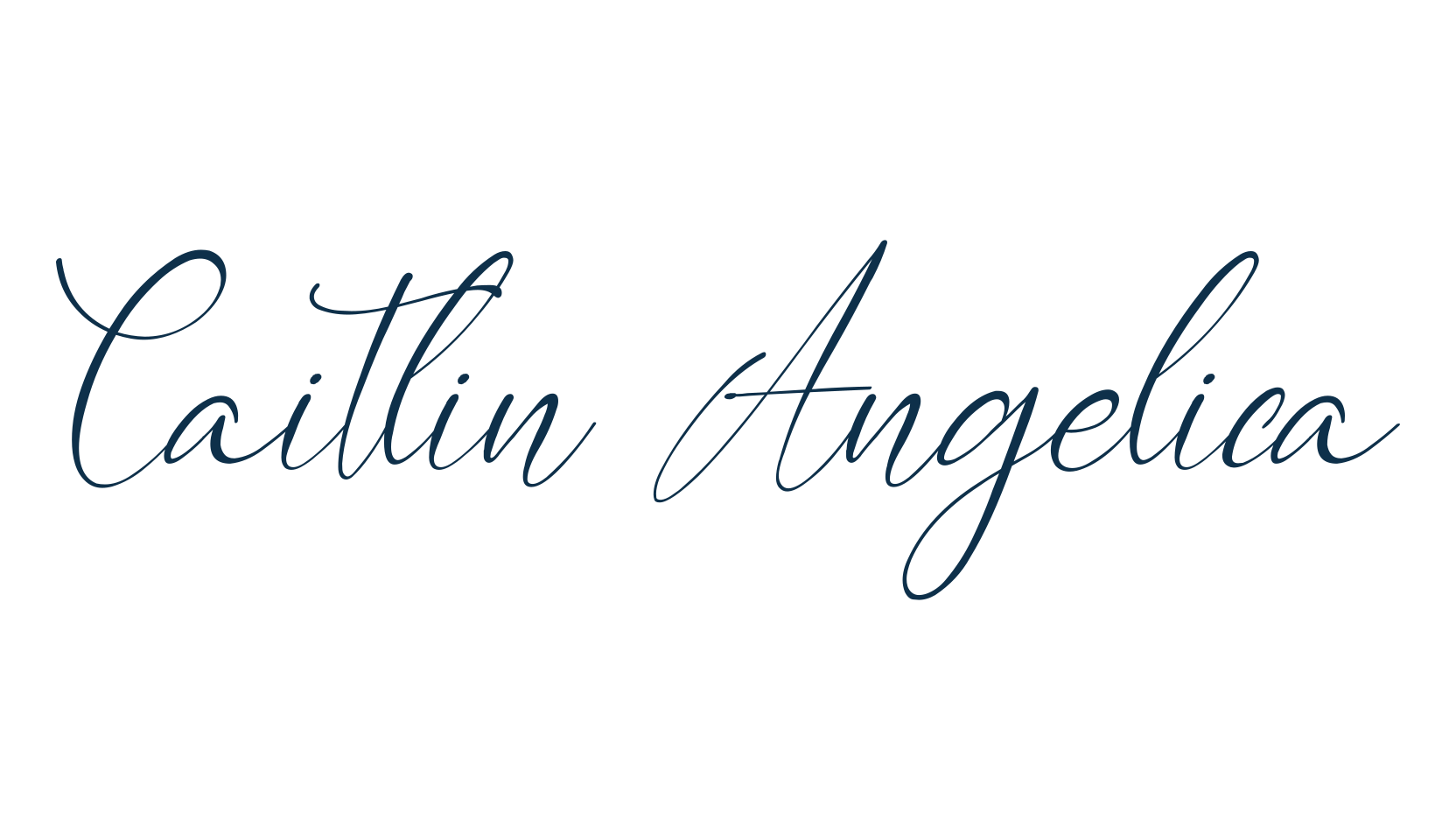 Caitlin Angelica, script calligraphy fancy decorative font preview
