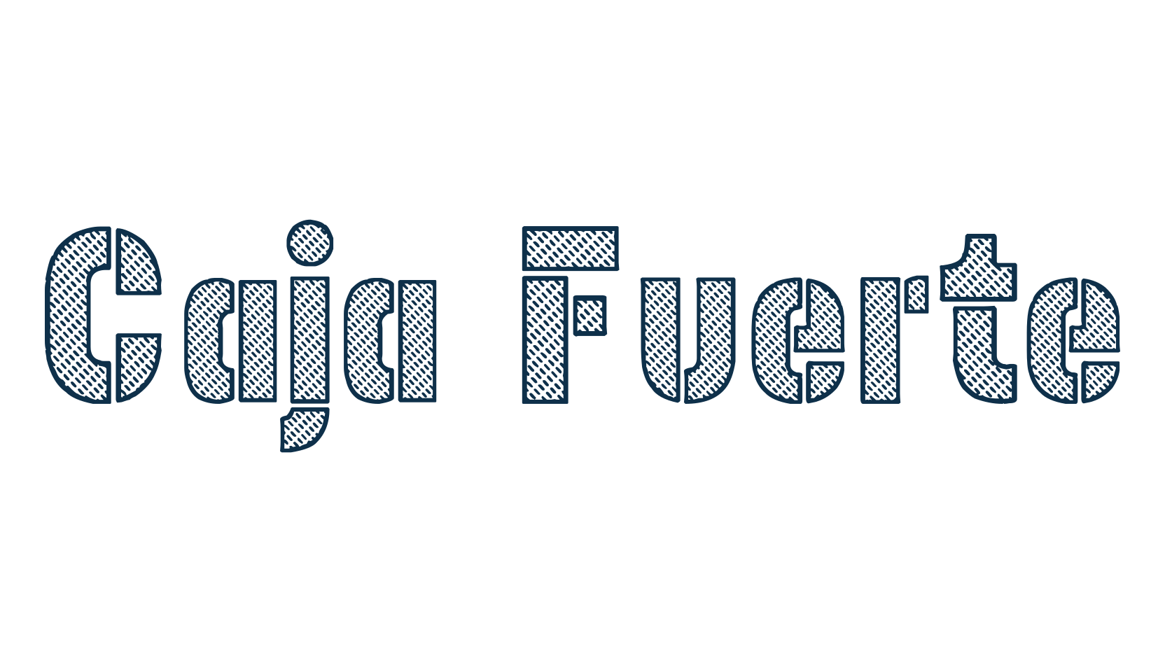 Caja Fuerte, stencil, army font preview