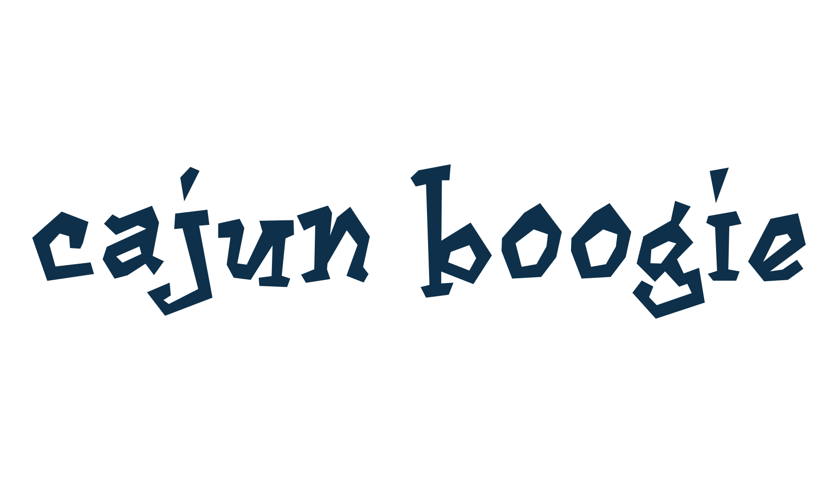 Cajun Boogie, fancy cartoon decorative font preview