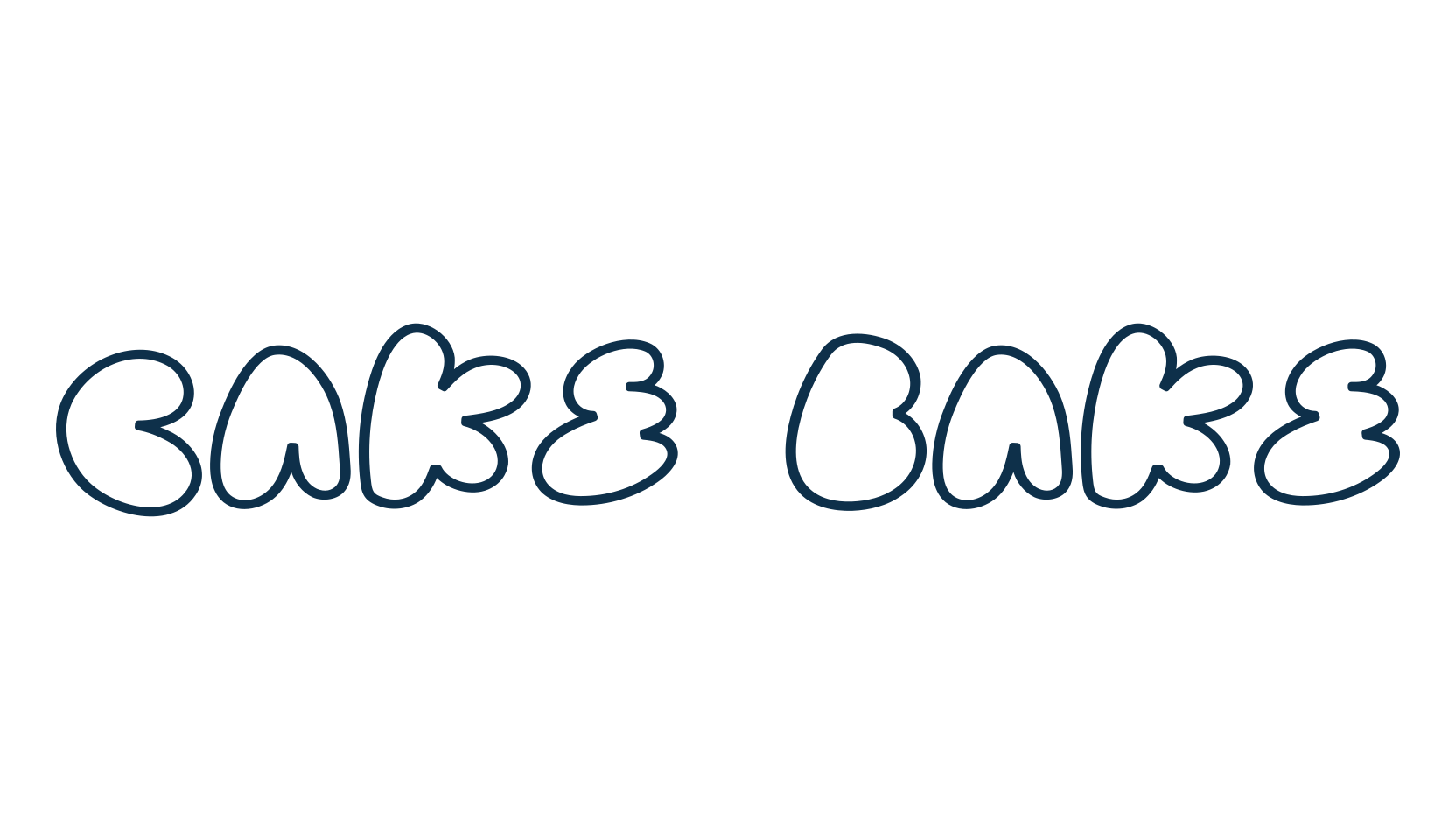 Cake Bake, fancy cartoon decorative font preview