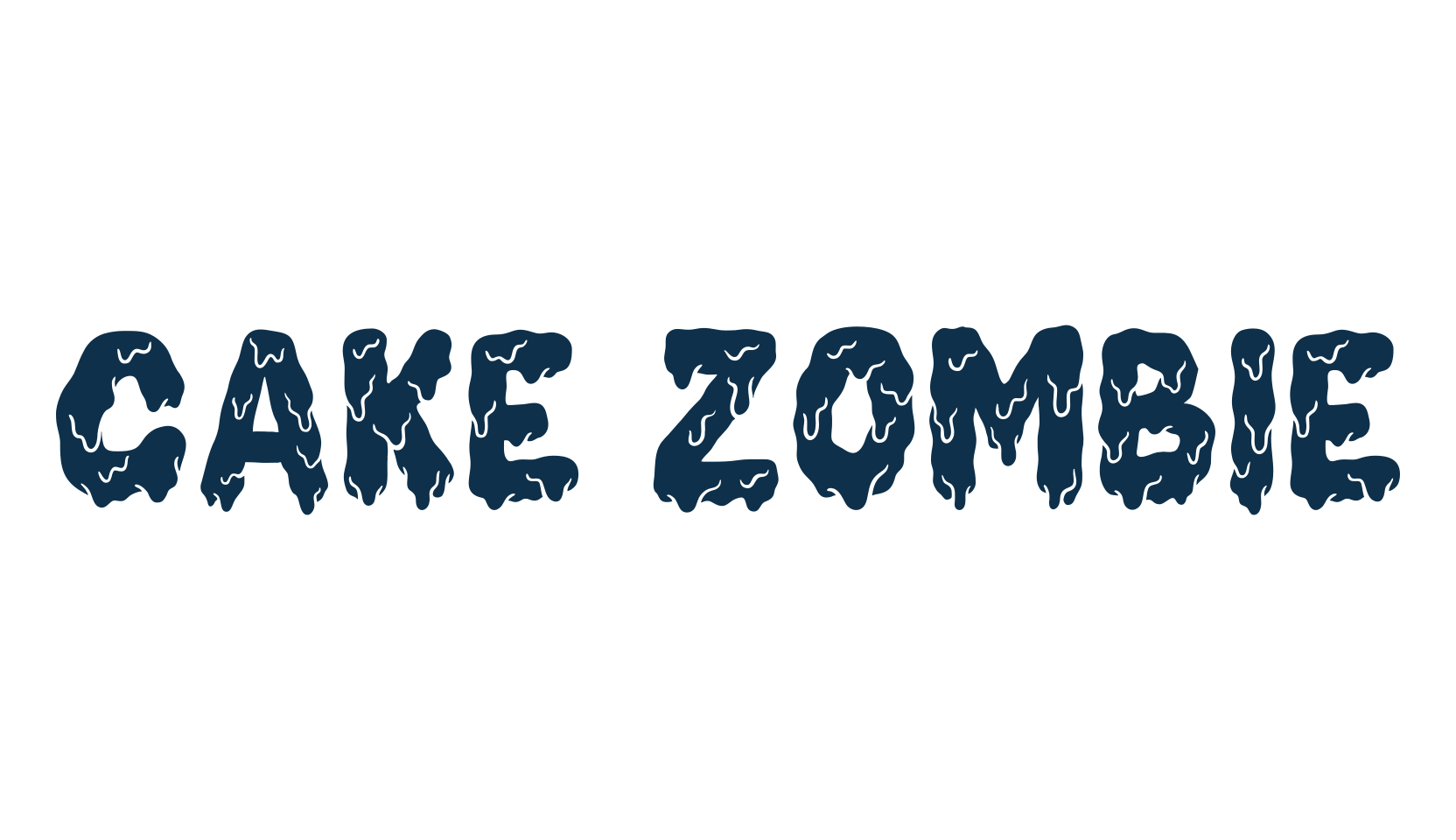 Cake Zombie, fancy decorative font preview