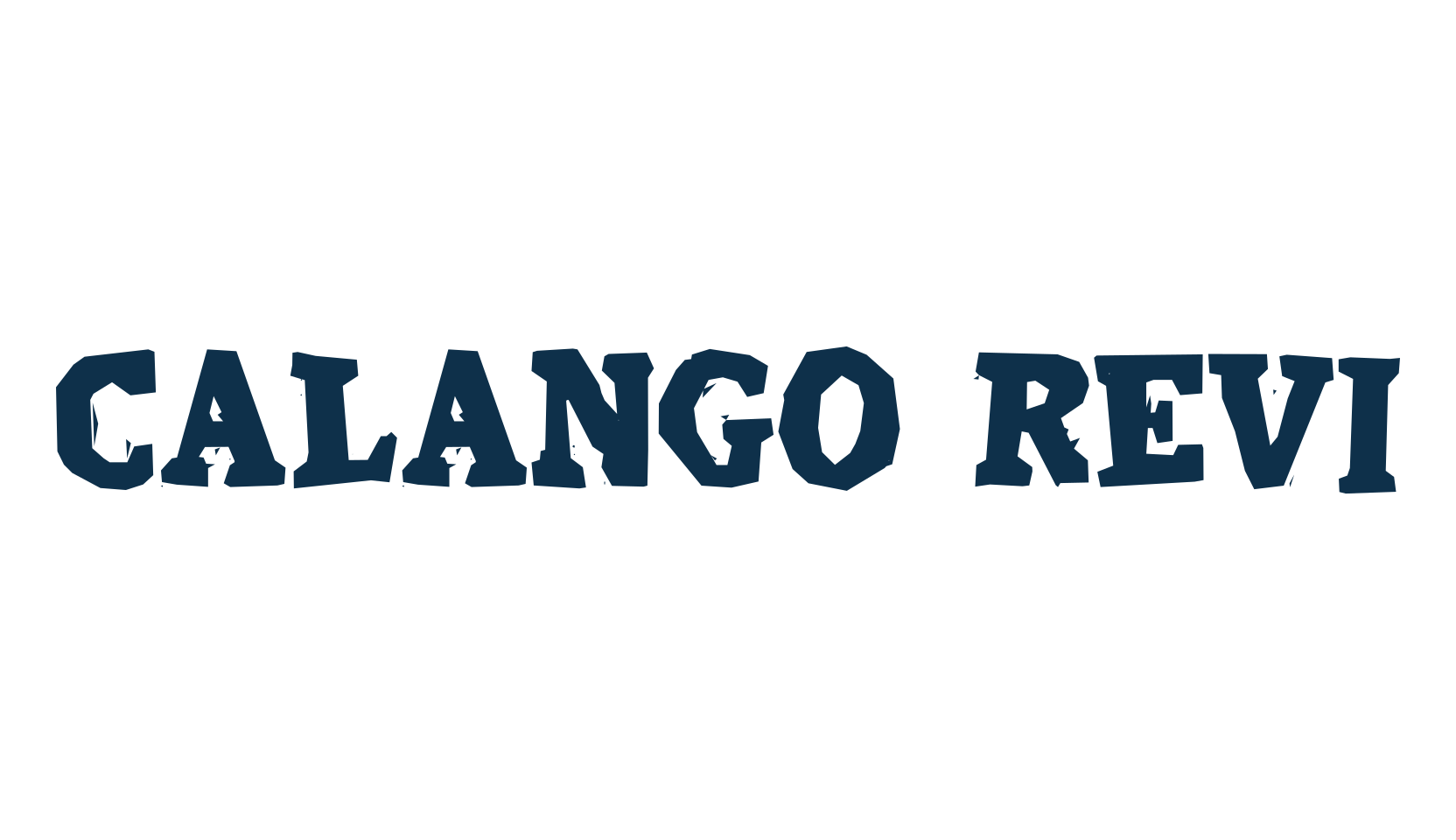 Calango Revi, distorted font preview