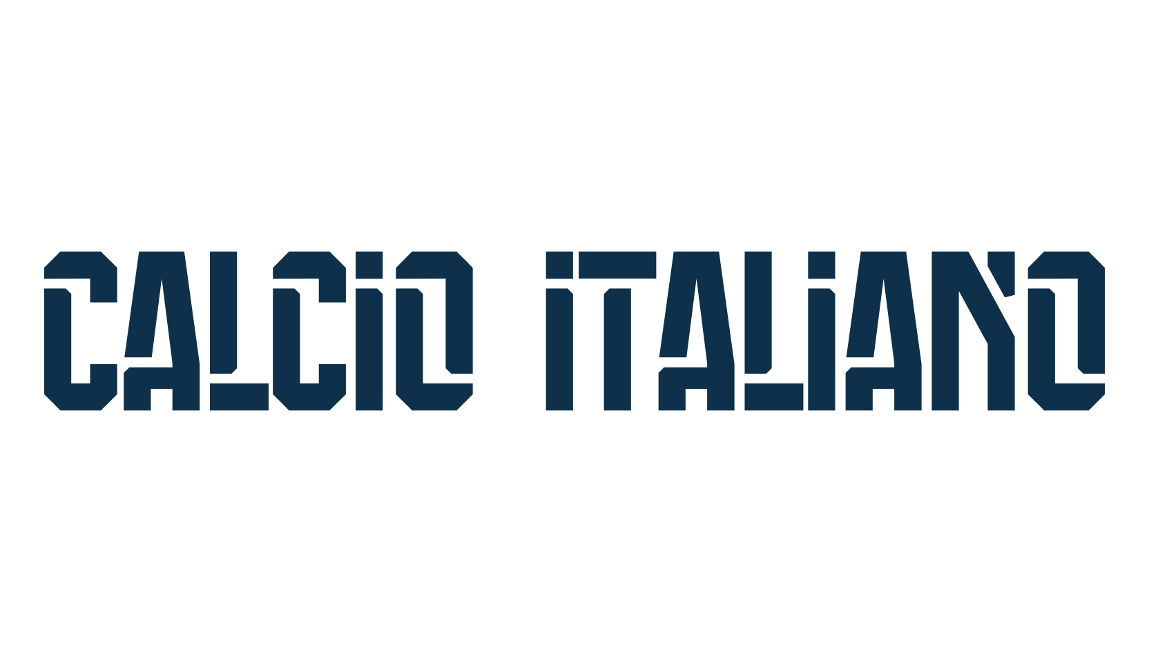 Calcio Italiano, fancy various techno sci-fi font preview