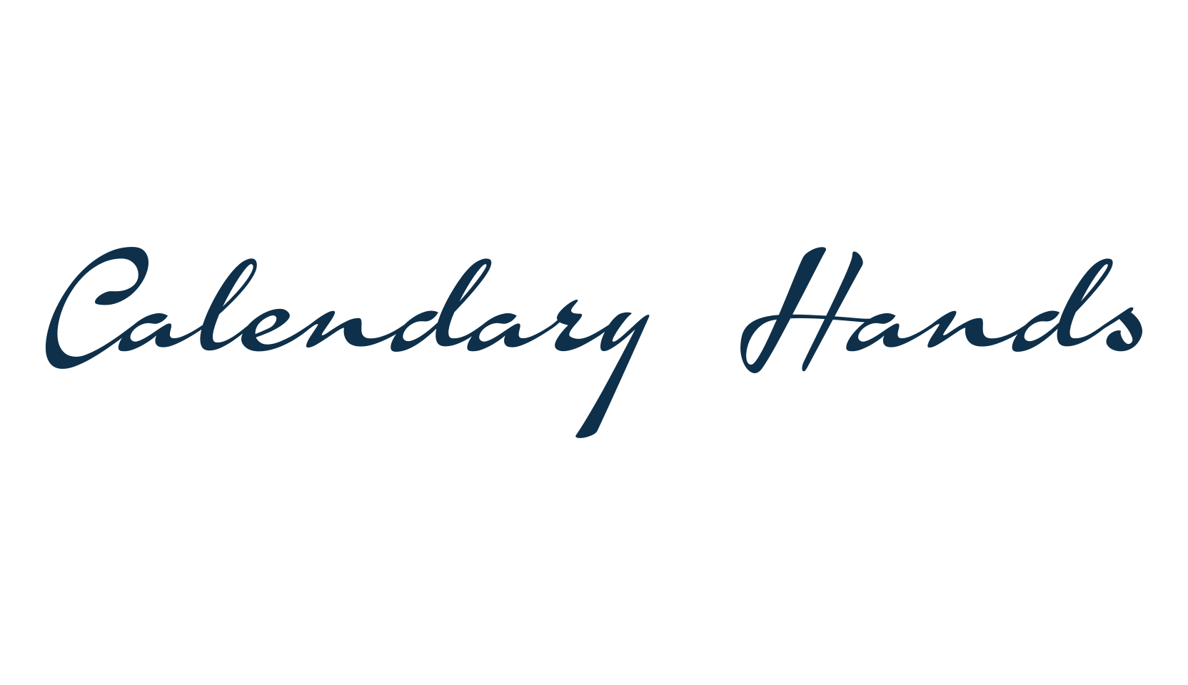 Calendary Hands, script calligraphy fancy decorative font preview