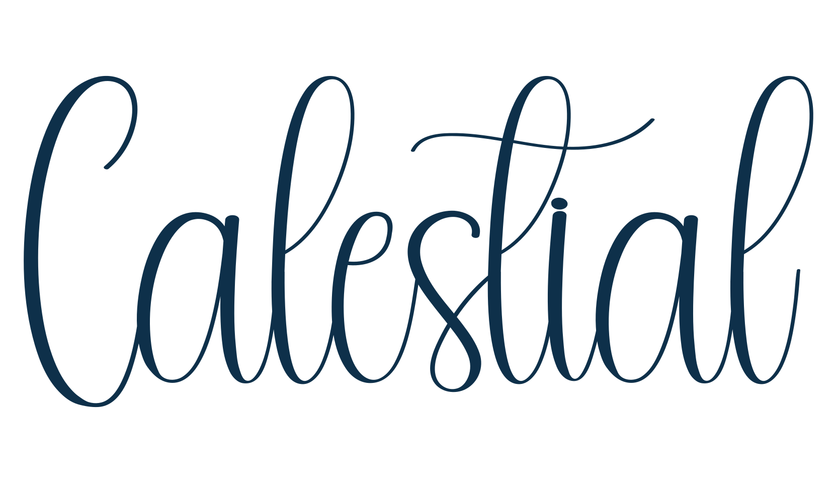 Calestial, fancy decorative font preview