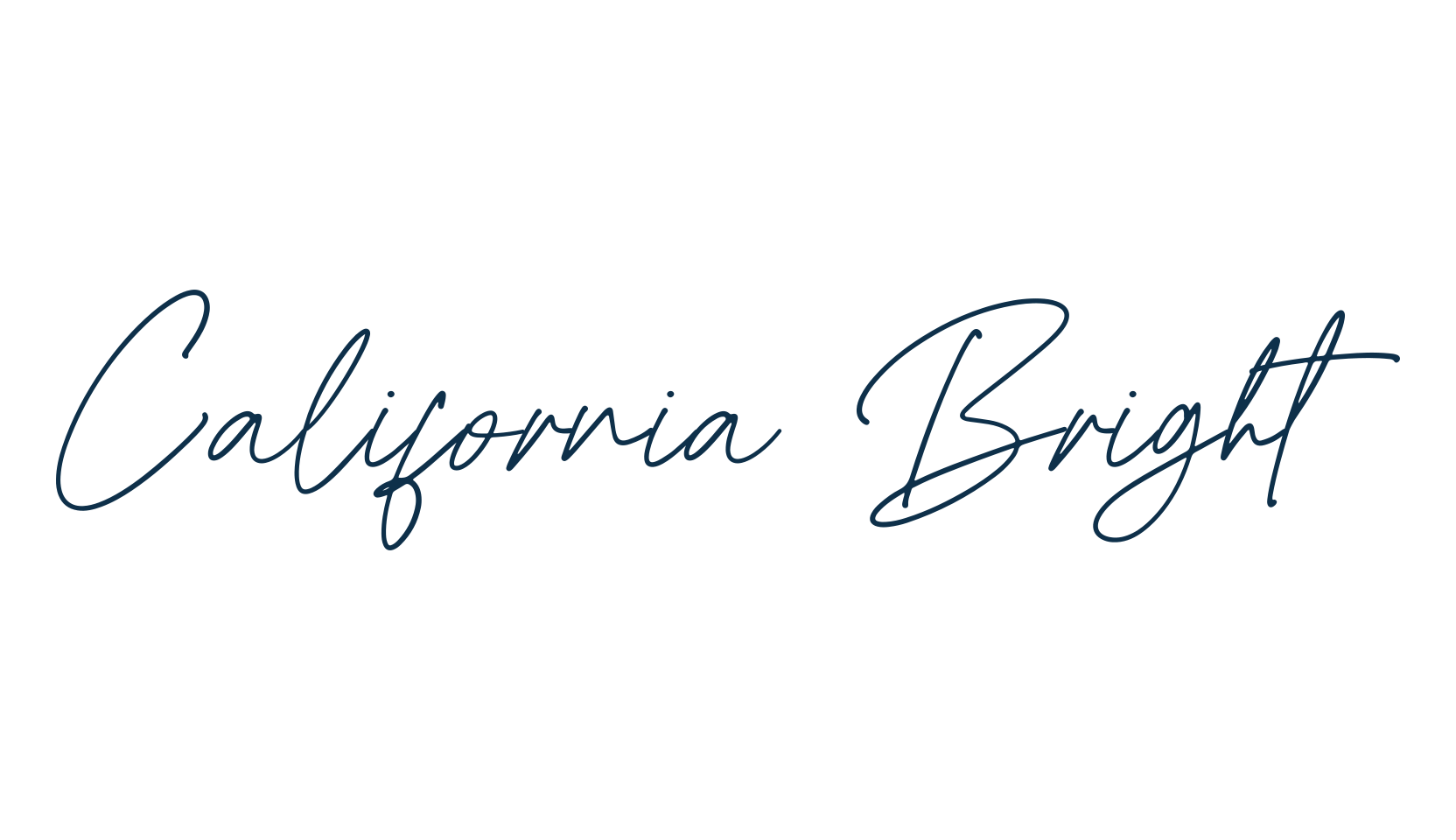 California Bright, handwriting font preview