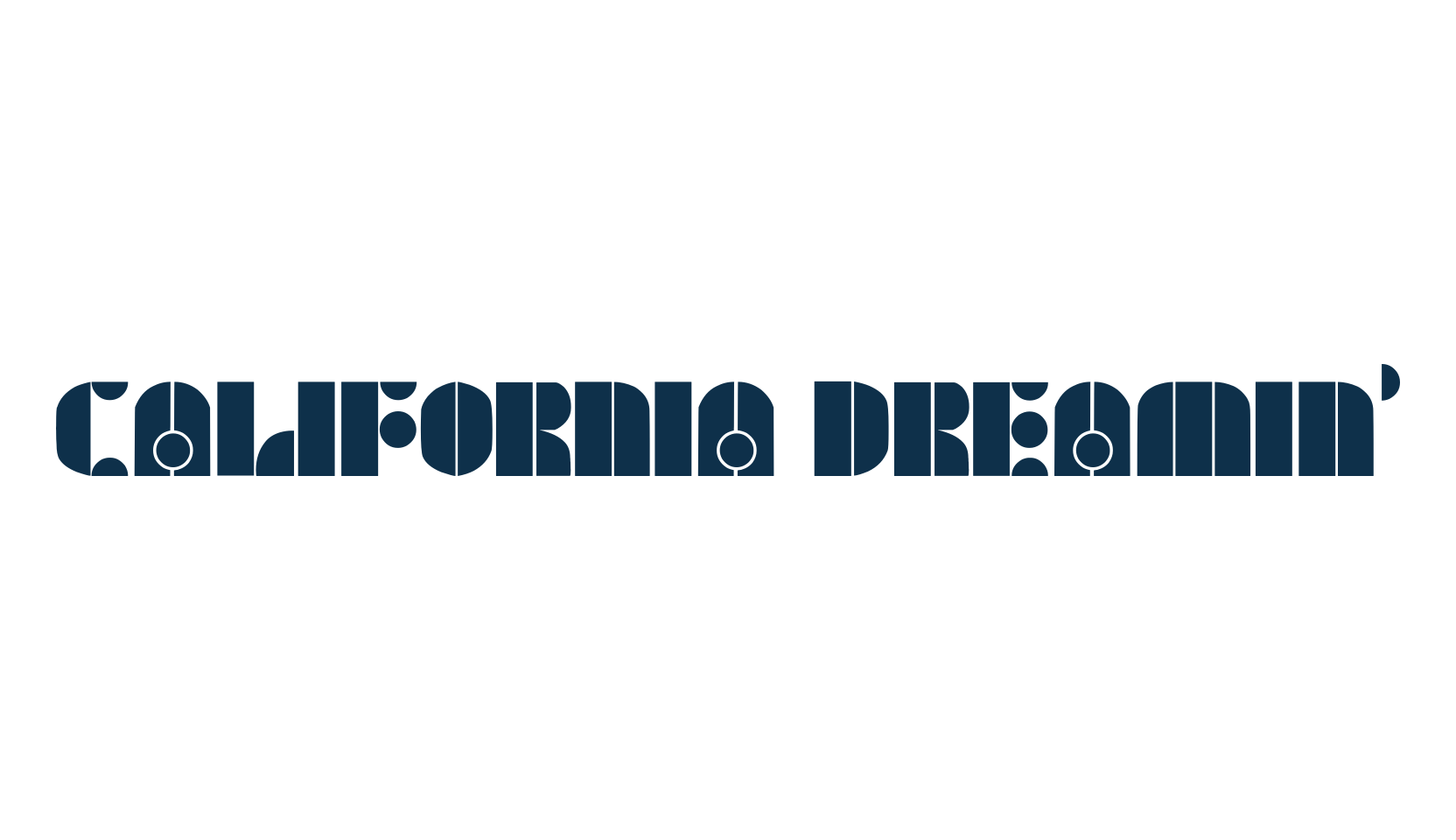 California Dreamin', fancy retro decorative font preview