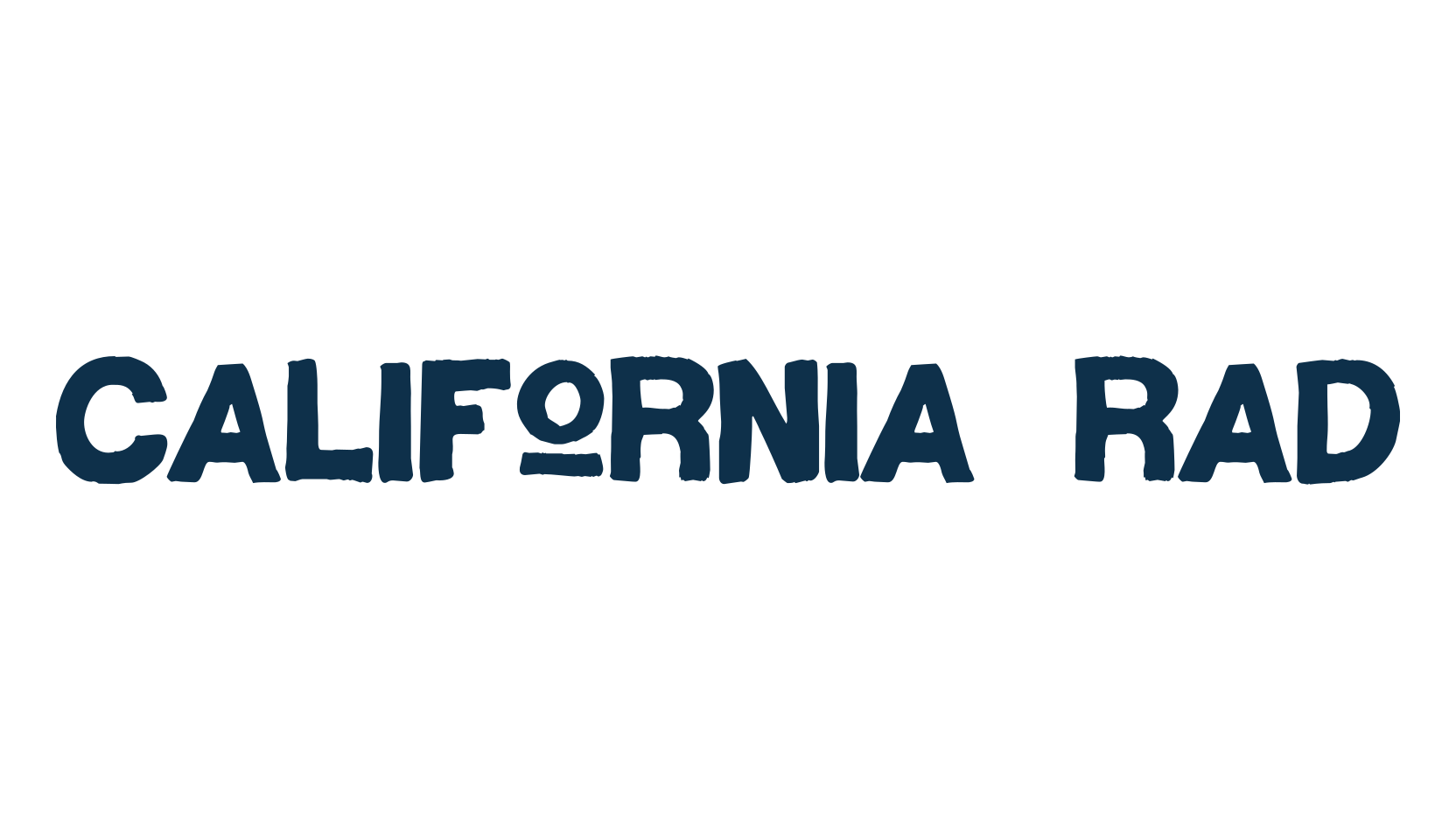 California Rad, eroded font preview