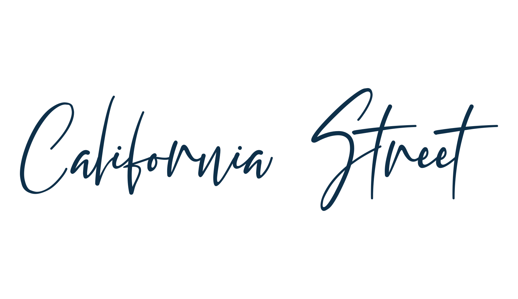 California Street, script calligraphy fancy decorative font preview