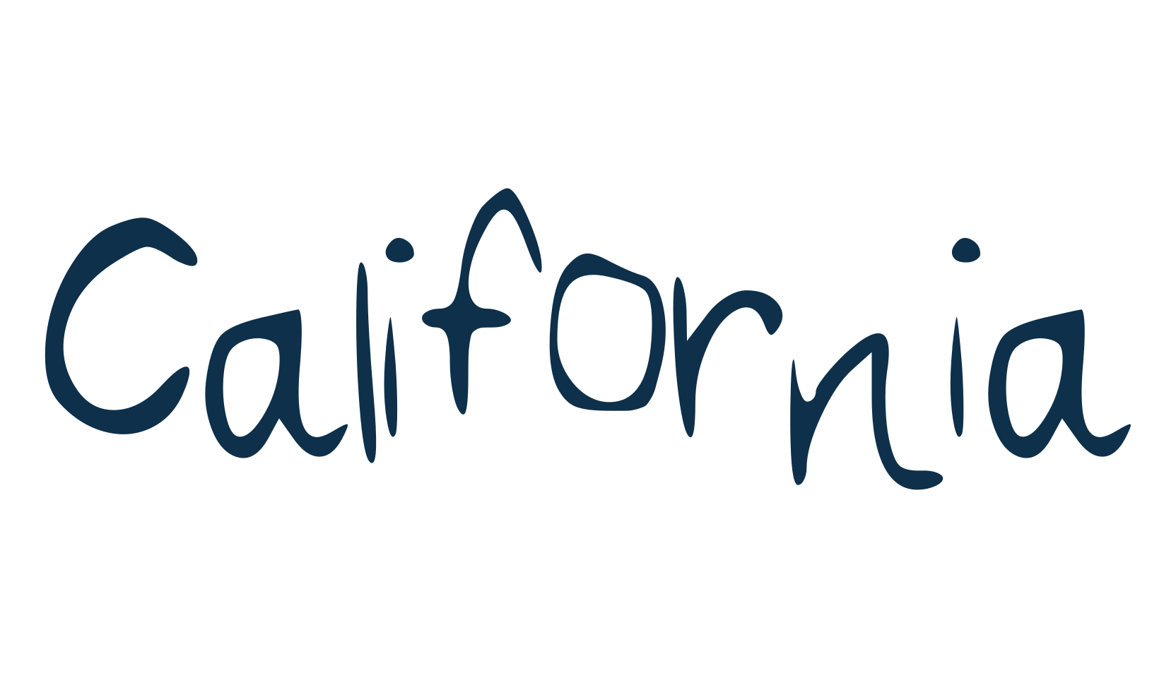 California (california), handwriting font preview