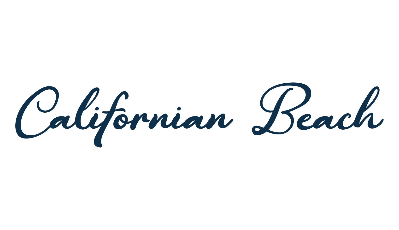 Californian Beach, script calligraphy fancy decorative font preview