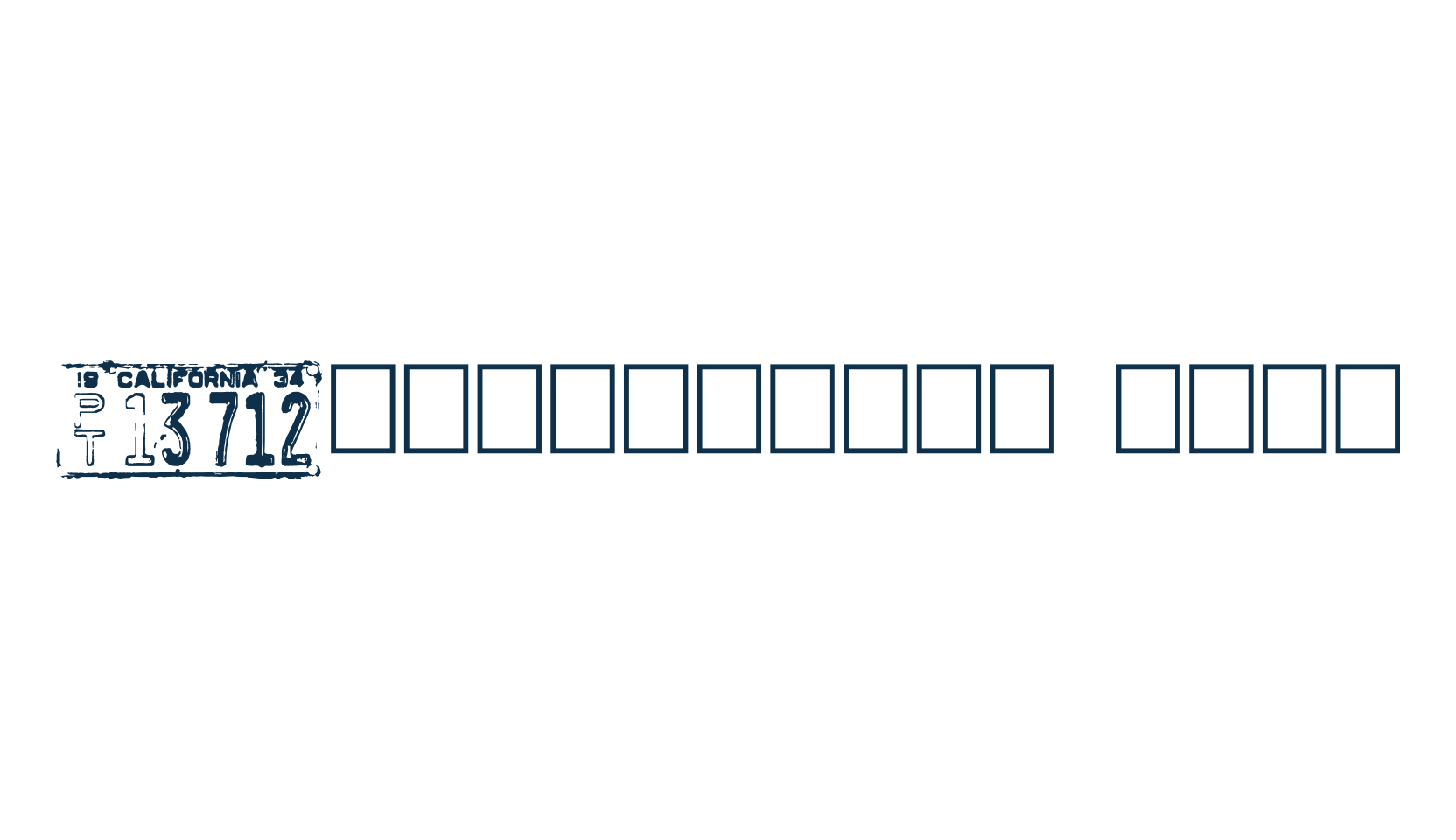 Californian cars, fancy decorative font preview