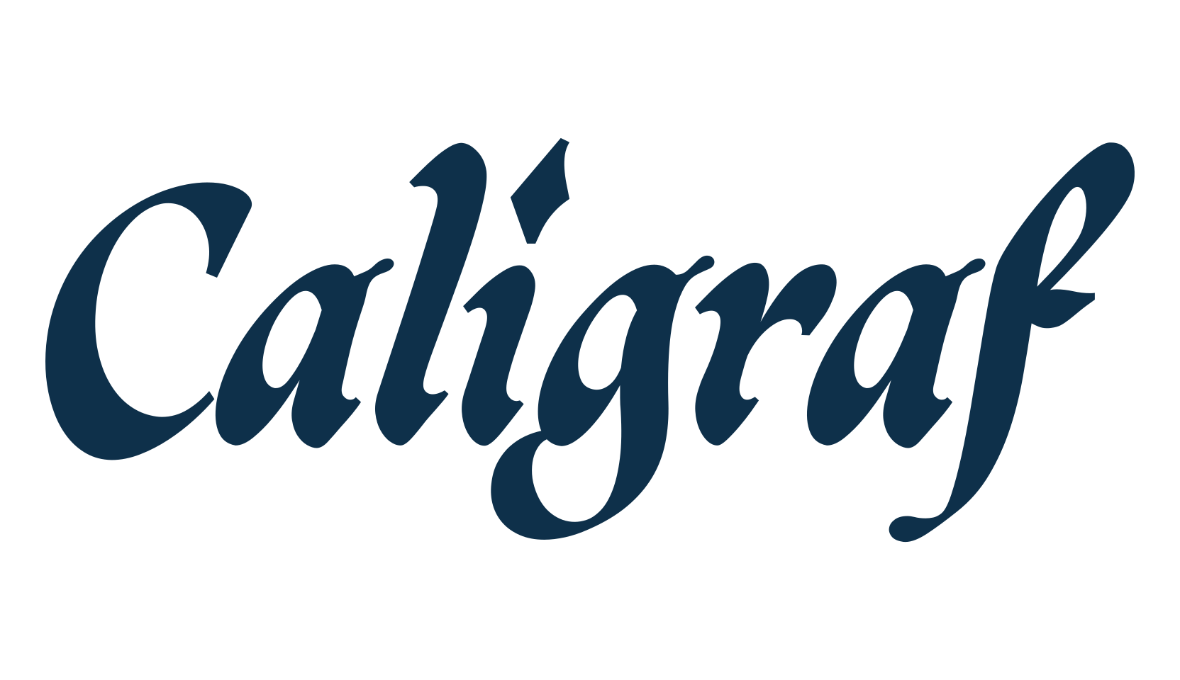 Caligraf, script calligraphy fancy decorative font preview