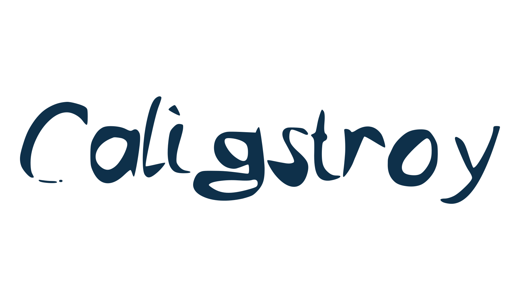 Caligstroy, brush font preview