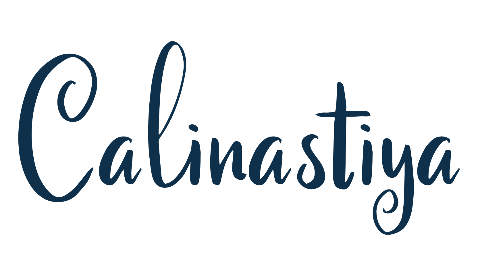 Calinastiya, fancy curly decorative font preview